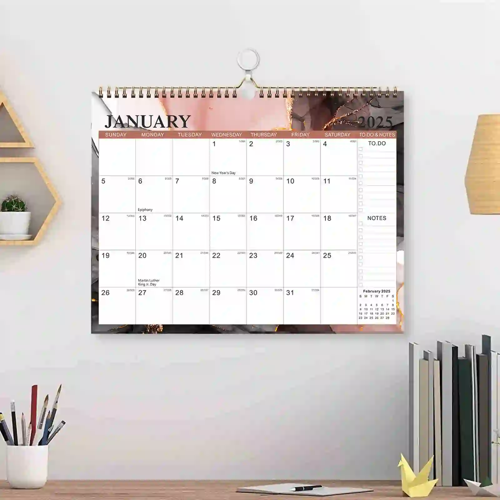 2025-2026 Calendar，Wall Calendar 2025-26 Runs from January 2025