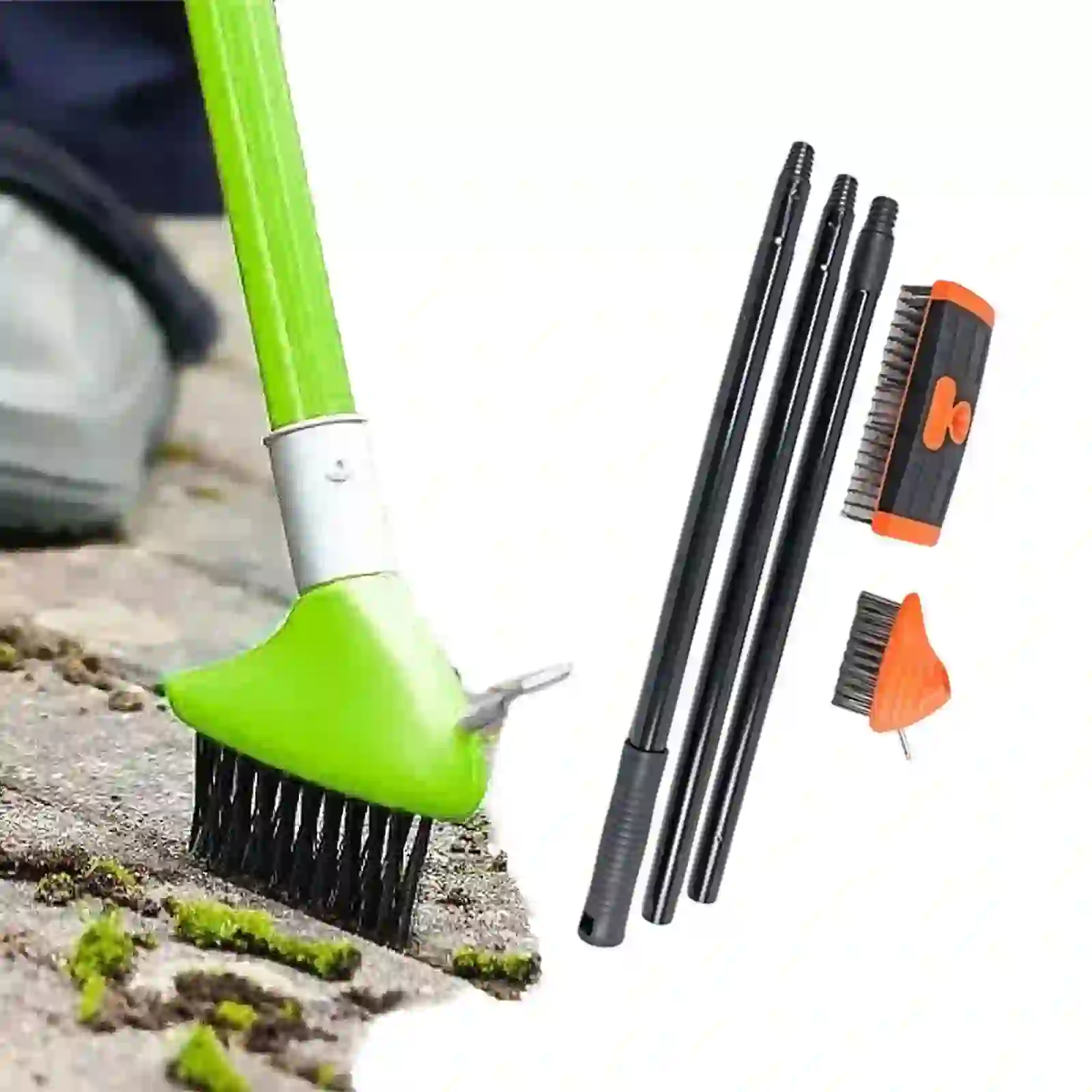 3-in-1 Versatile Weed Brush Combo Set, Long-Handle Deck