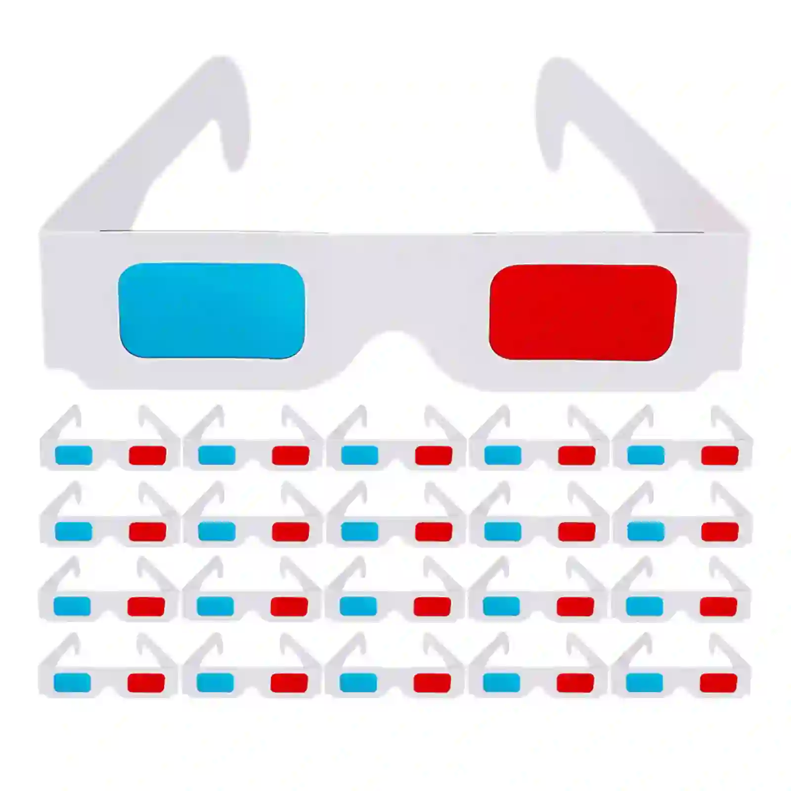 Uonlytech 200Pcs 3D Cardboard Glasses Paper Red Blue Anaglyph