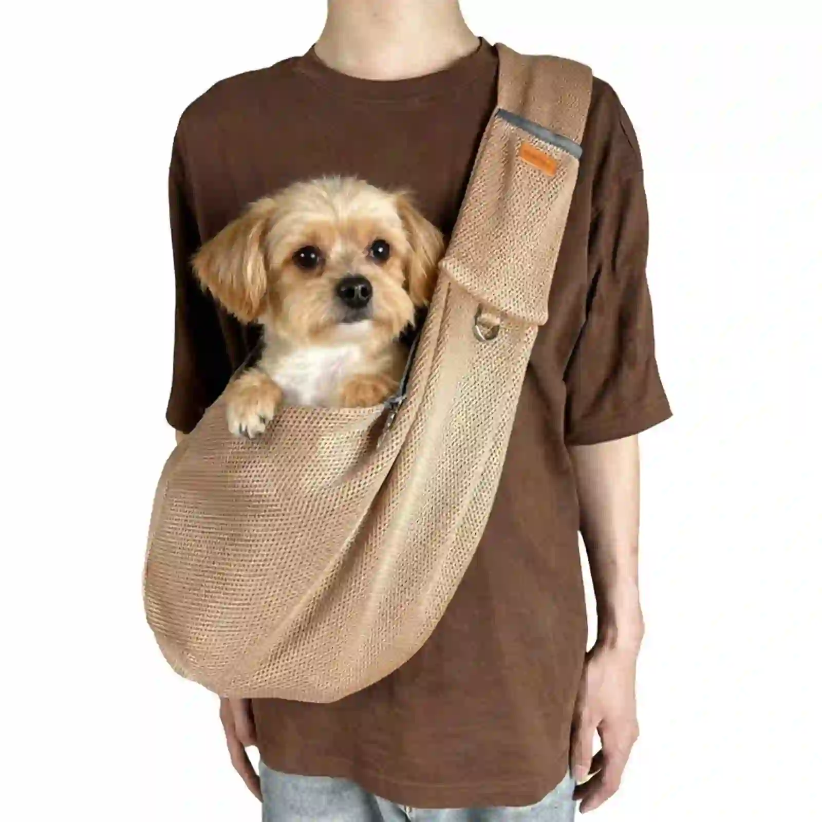 Pet Sling Carrier for Dogs & Cats, Hands-Free Puppy Pouch