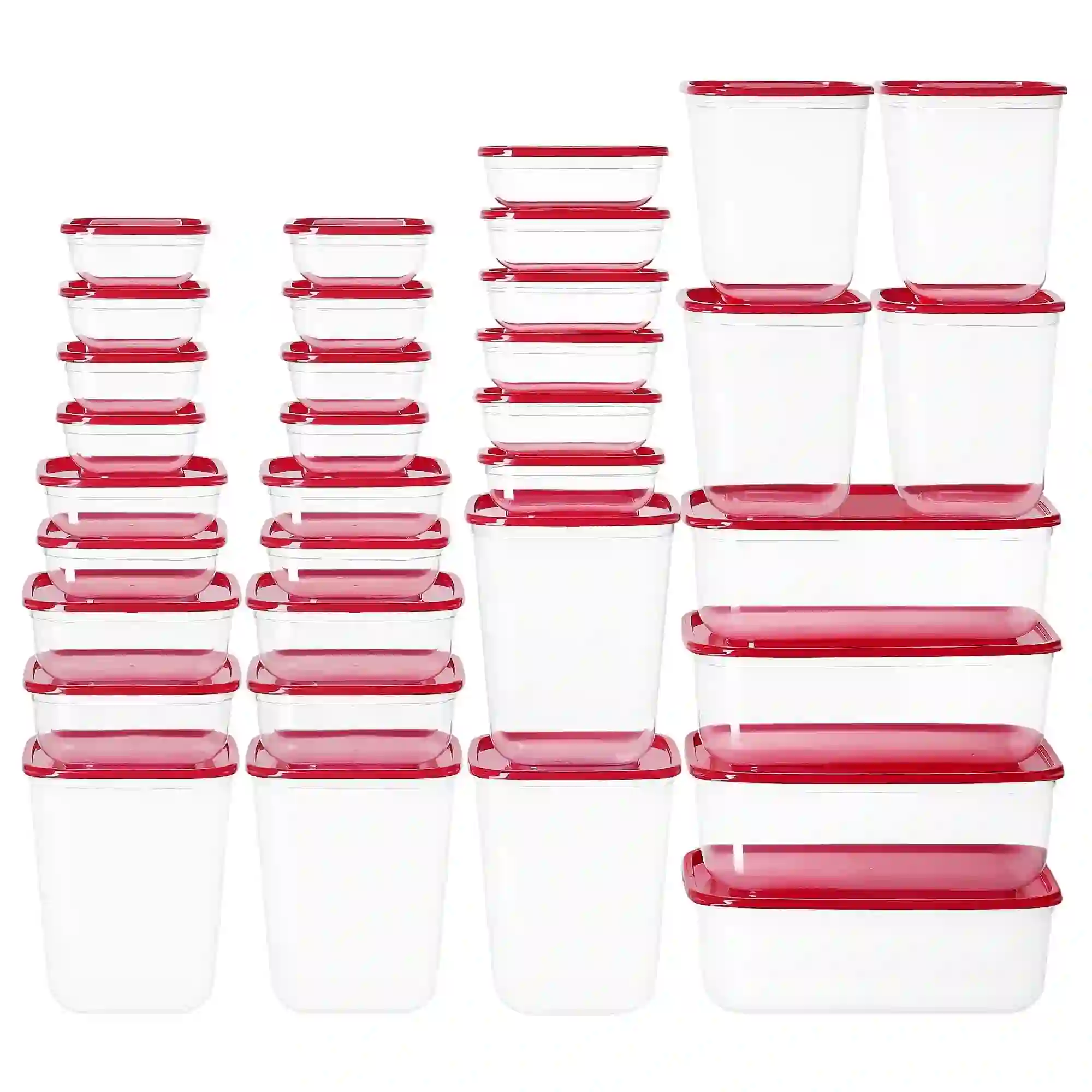 Sindcom 68 Pcs Plastic Food Storage Containers with Lids