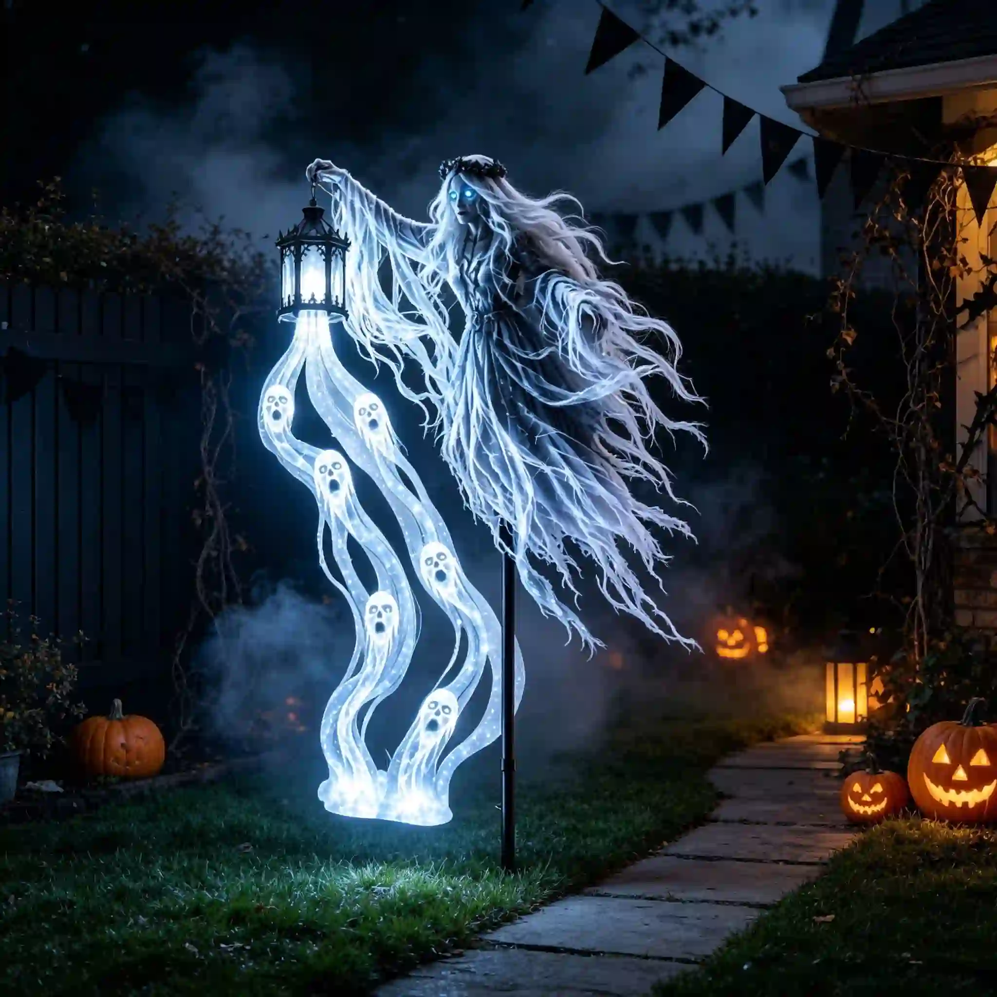 Halloween Haunted Soul Harvester Garden Light, Decor 1