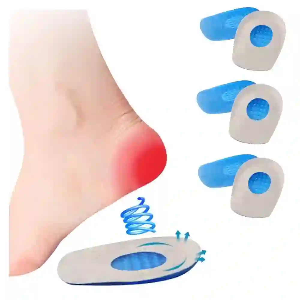 3 Pairs Silicone Heel Pads – Shock Absorbing Gel Cushions