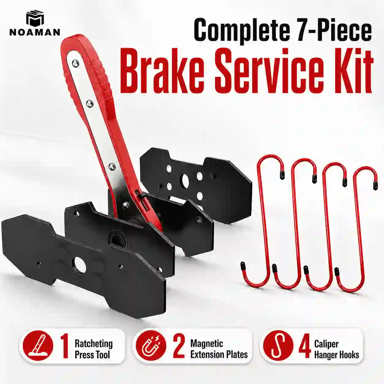 Noaman Brake Caliper Compression Tool, Red