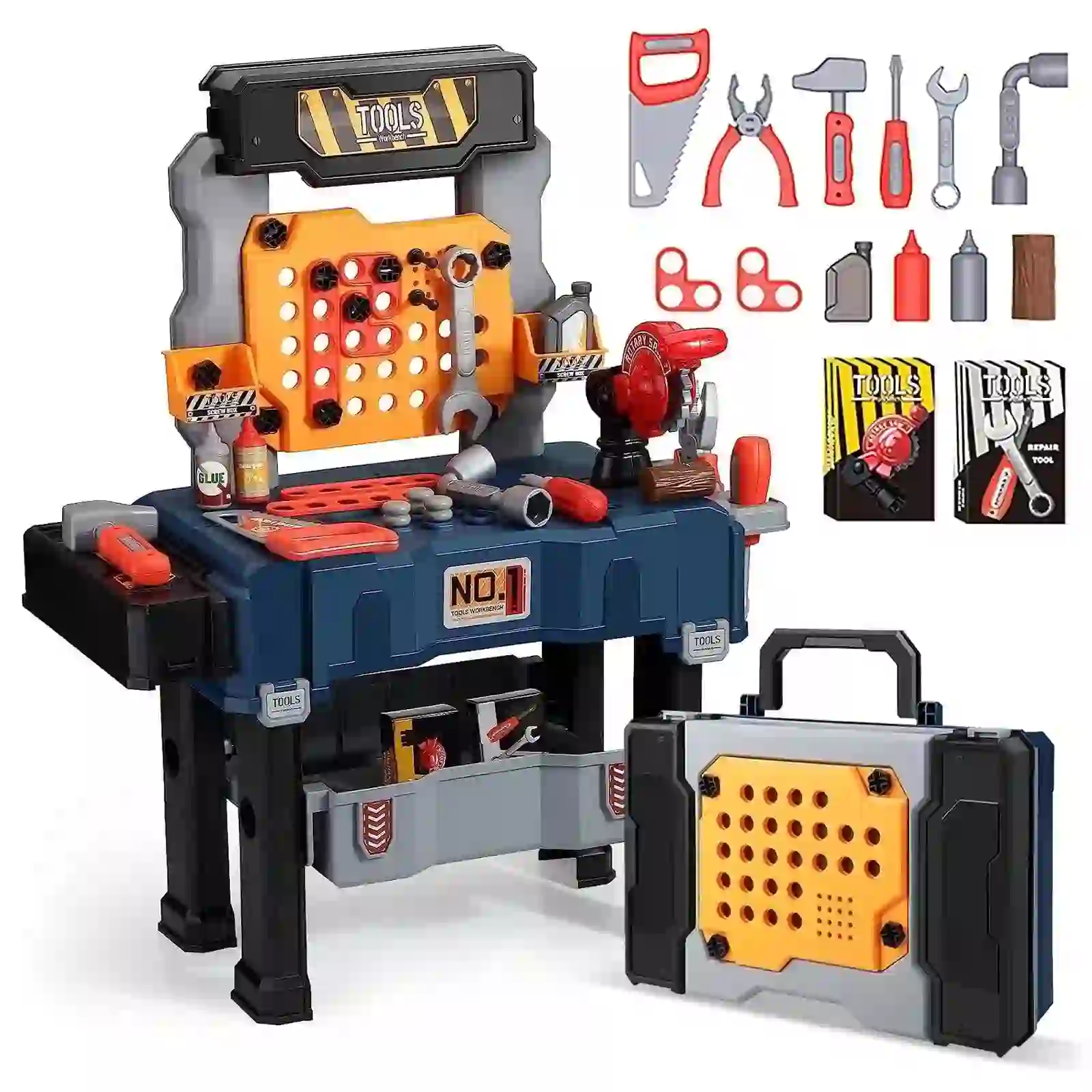 Carsky Educational Toy Tool Bench Set, Multicolor, 65 Pieces