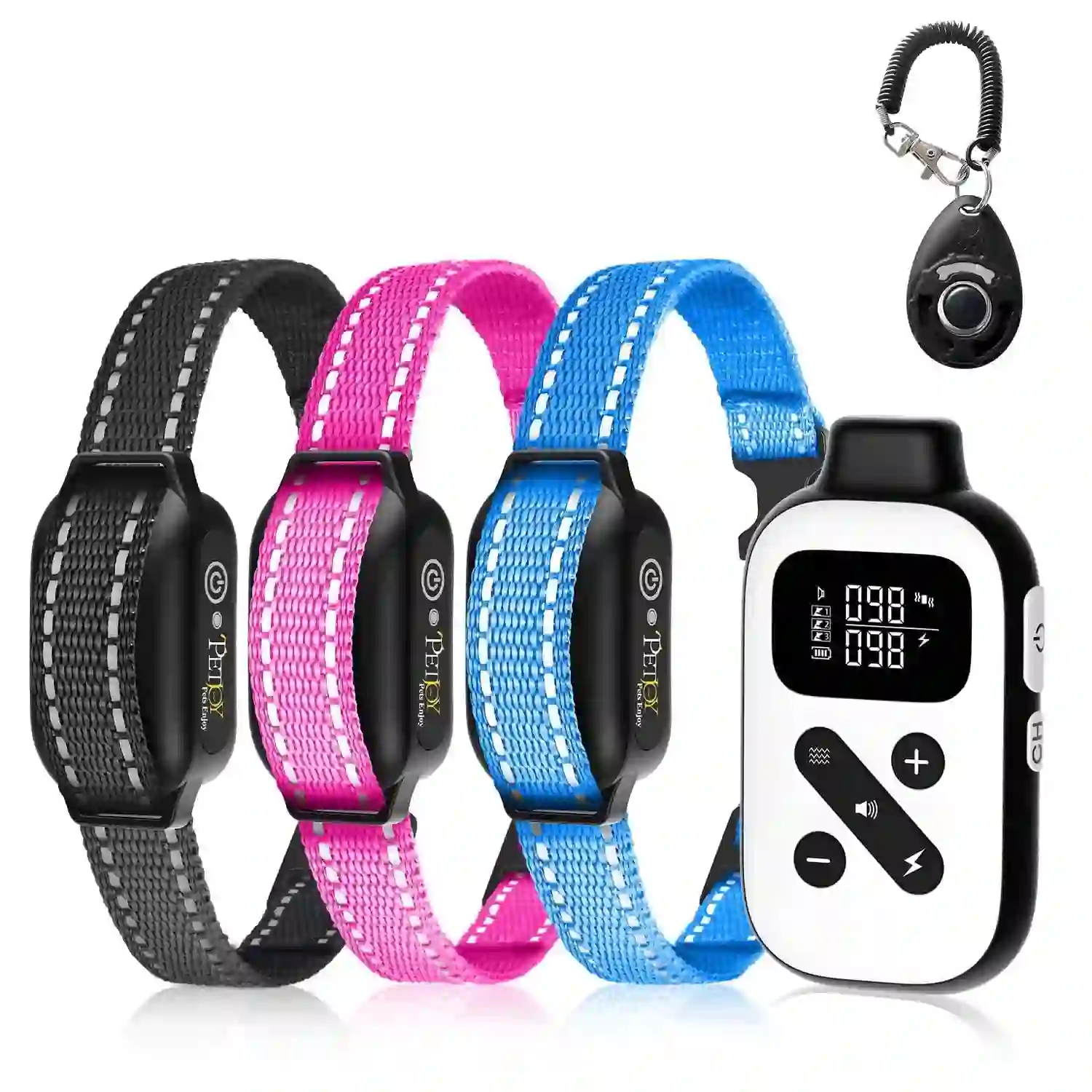 PetJoy 2 in 1 Dog Collar, Auto Anti Bark Collar with 3 Modes-Beep