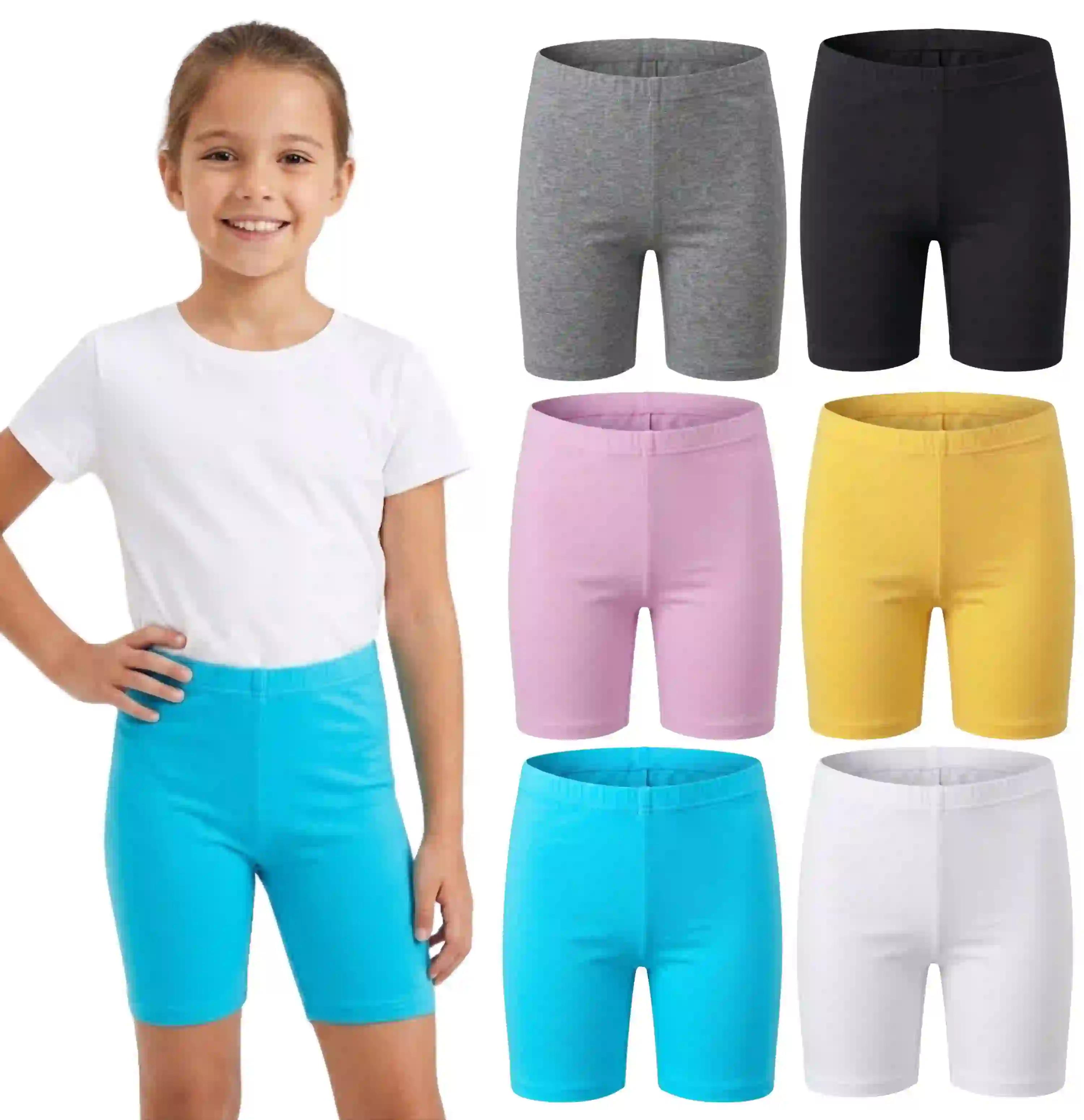 MISS POPULAR Girls Biker Shorts 6-Pack