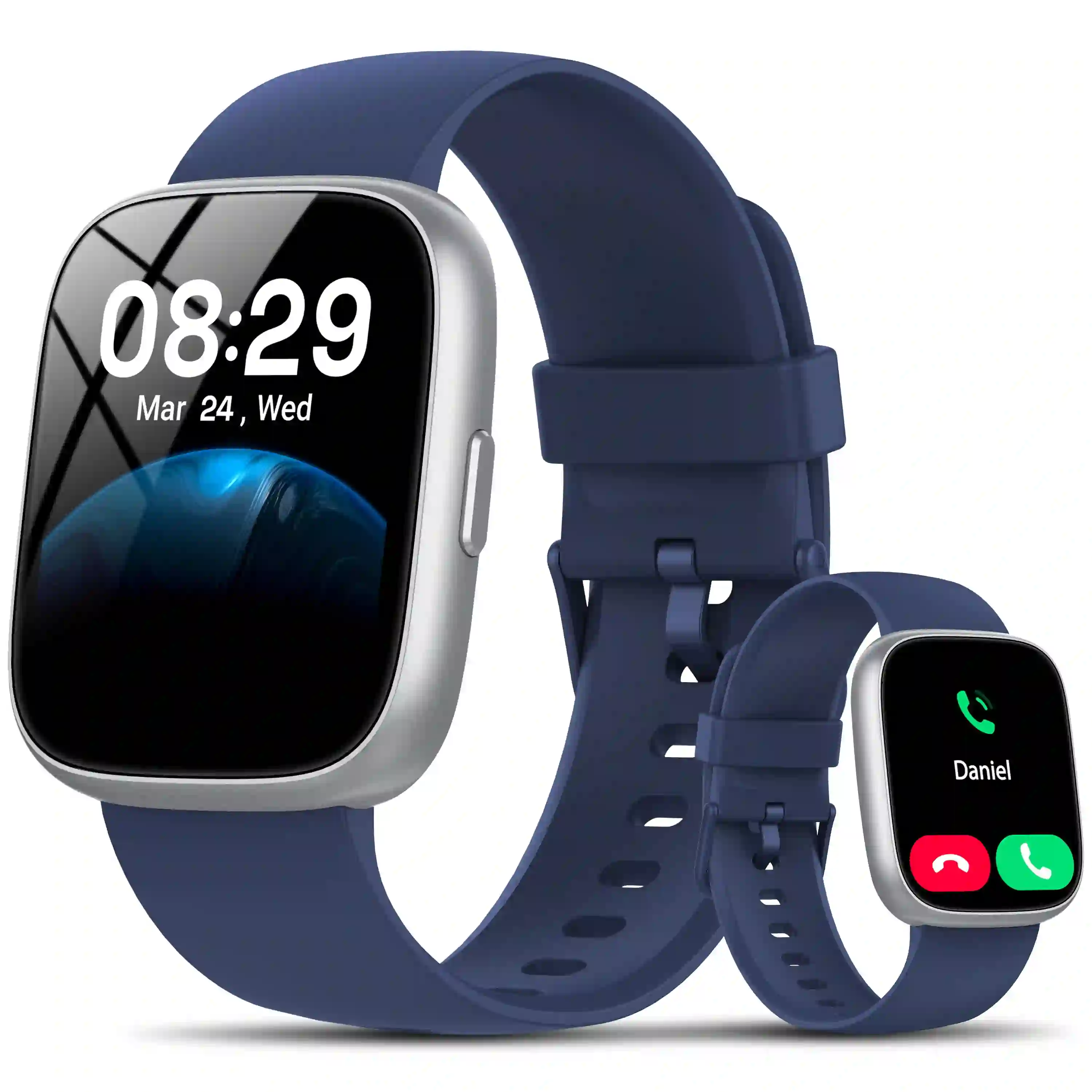 Smart Watch Fits for Android and IPhone, for Gift Blue