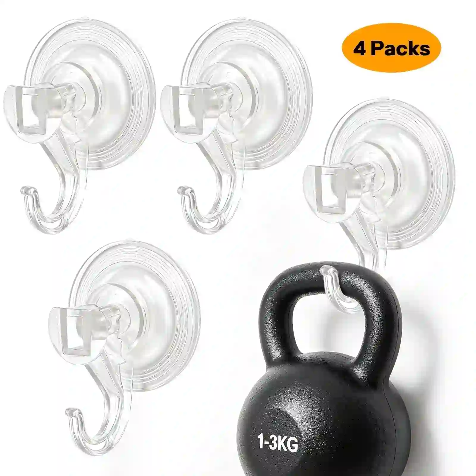 AGCAN Suction Cup Hooks for Shower, Removable & Towel Hooks