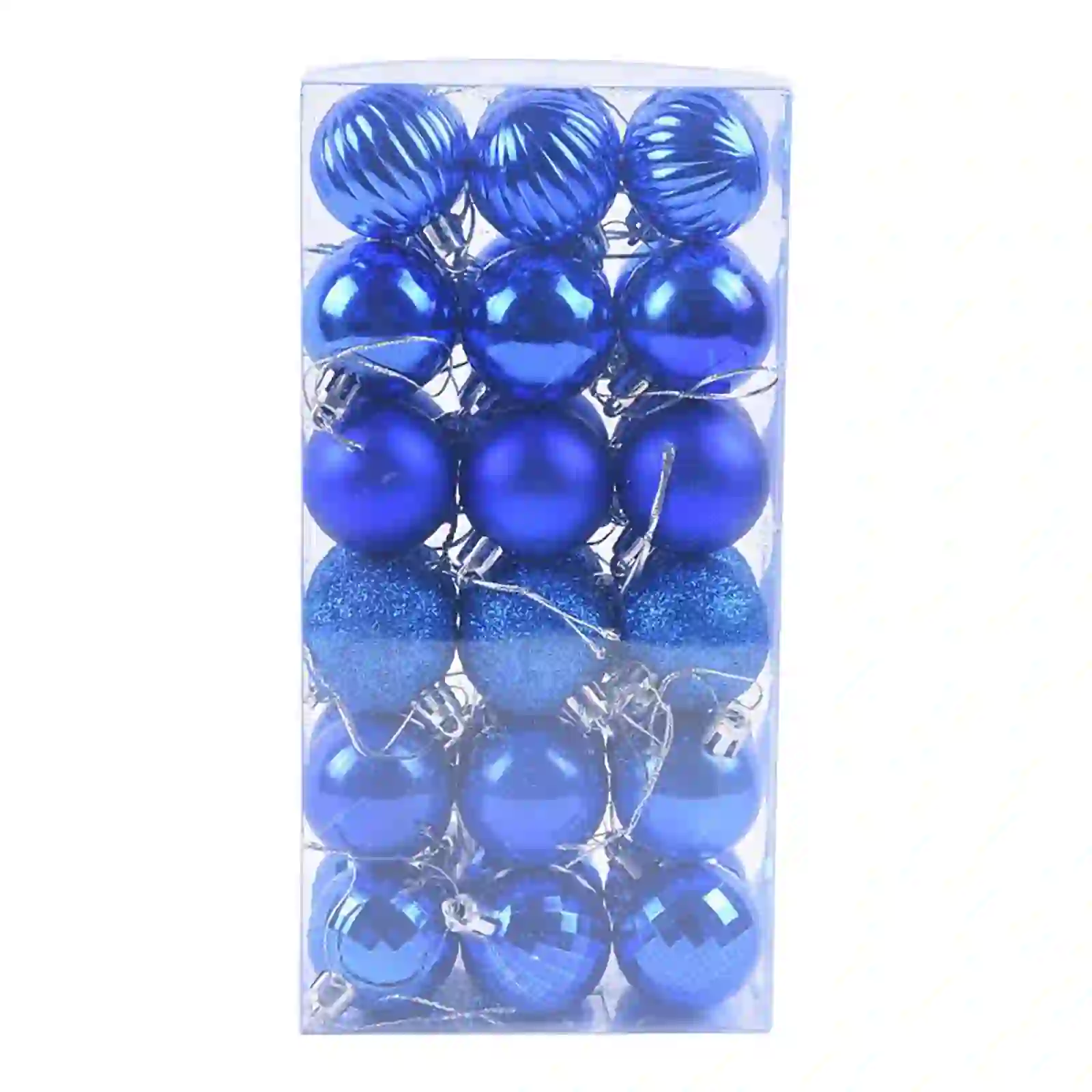 Blue 36PCS 1.57" Christmas Tree Ball Shatterproof Plastic