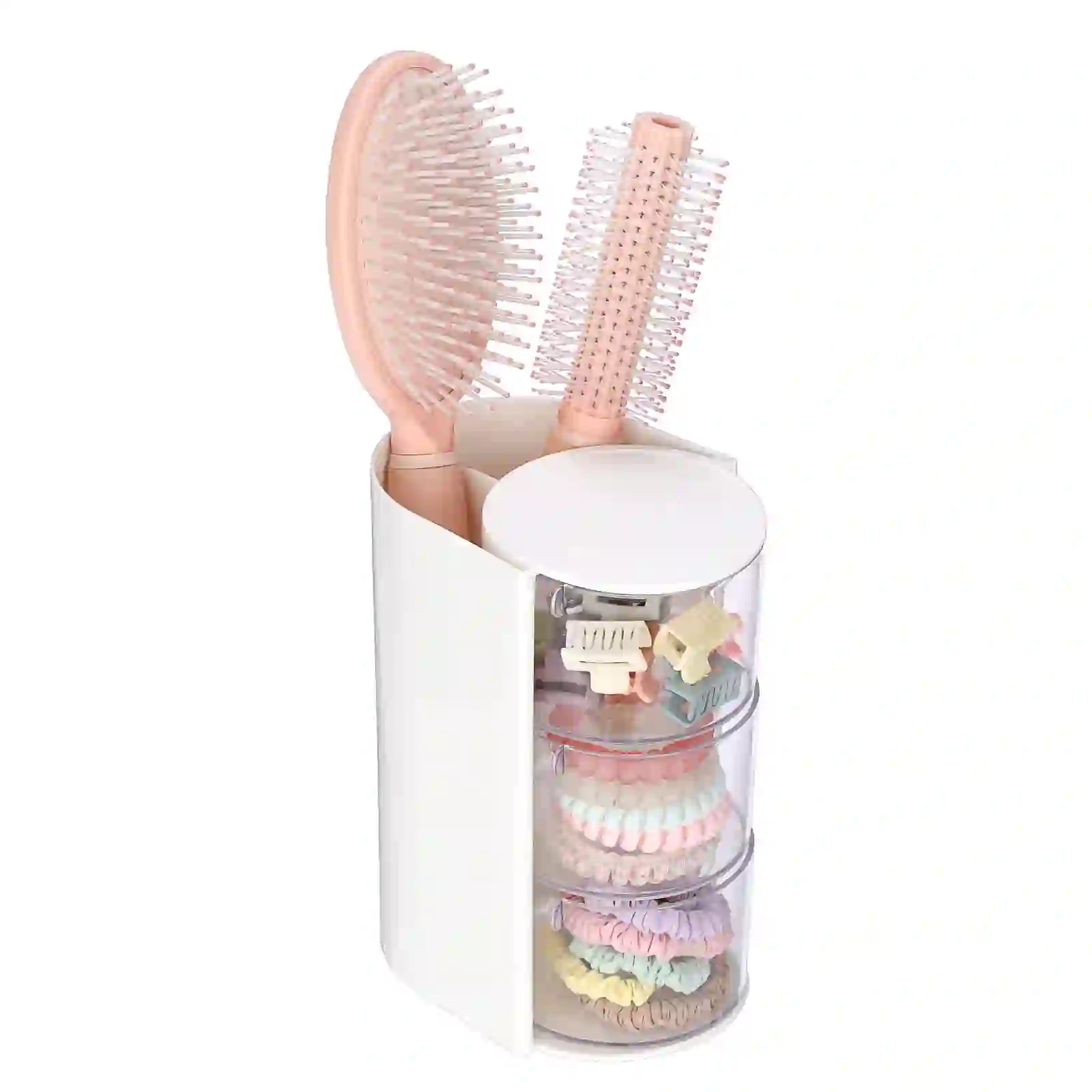 Hair Accessories Organizer with Hair Brush Holder