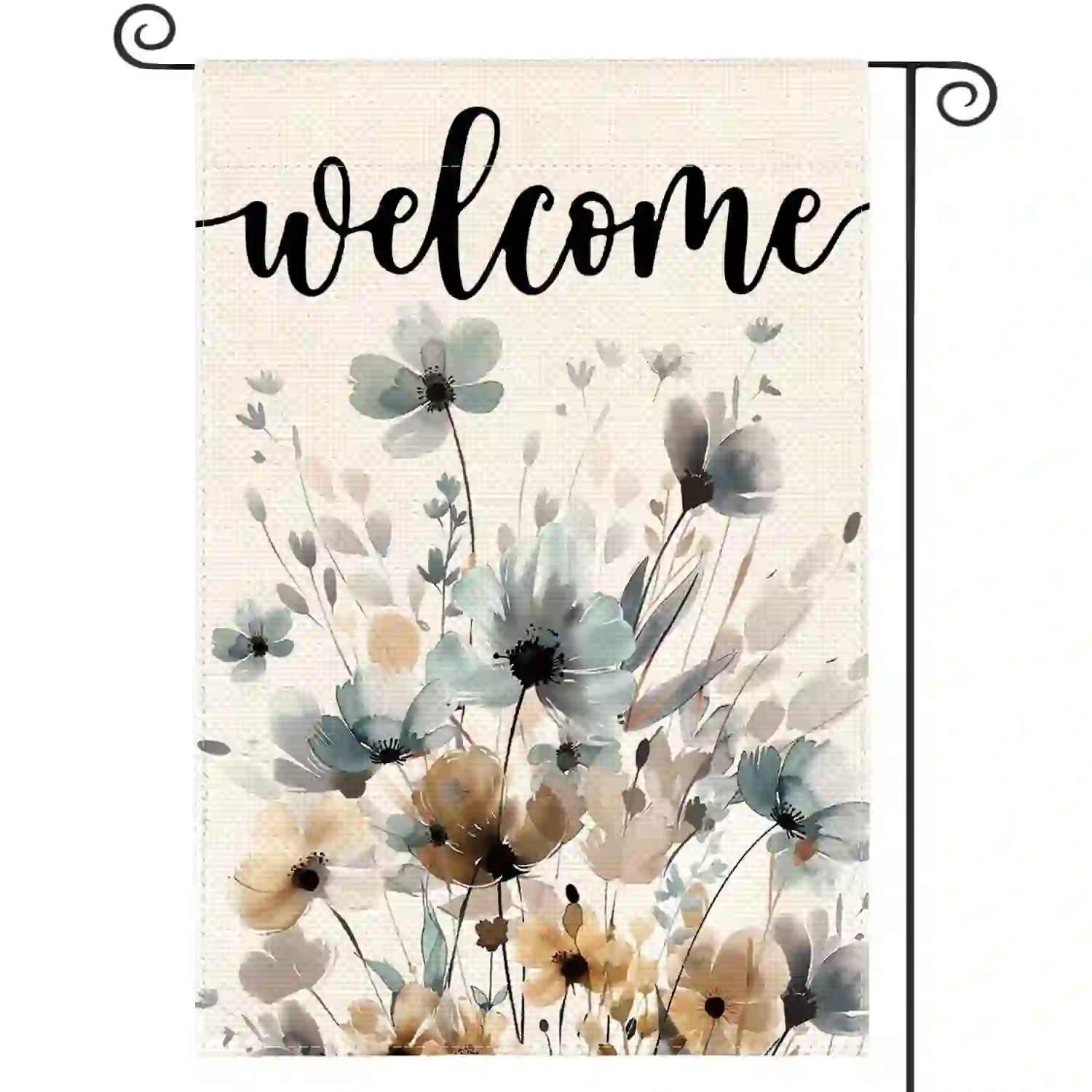 Sm:)e Flowers Welcome Fall Garden Flag 12 x 18 Inch