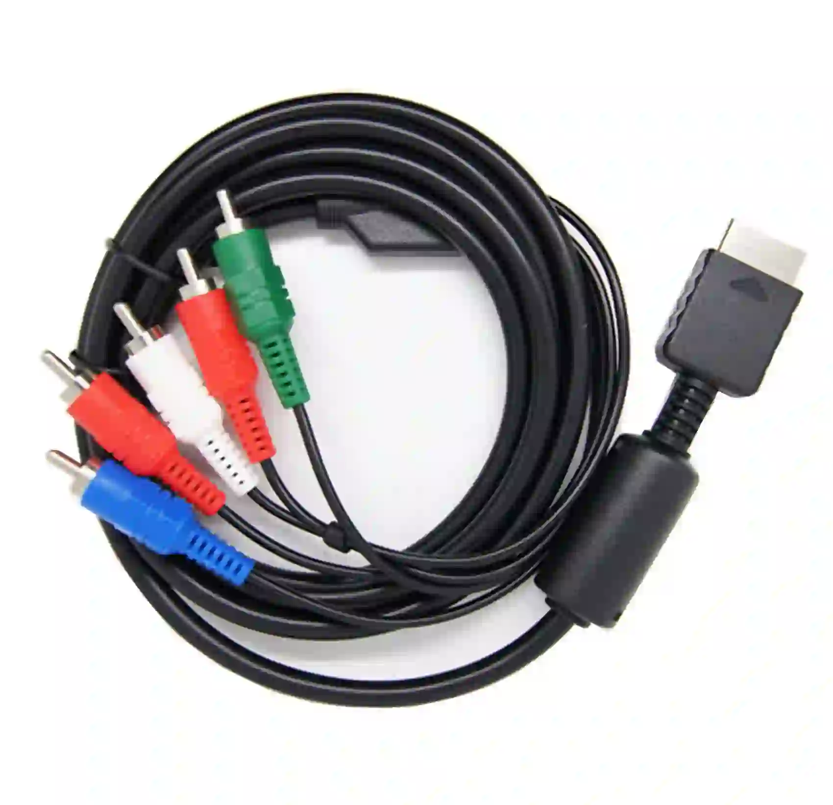 6FT HD Component AV Cable for PS2 PS3, Black, 480p Resolution