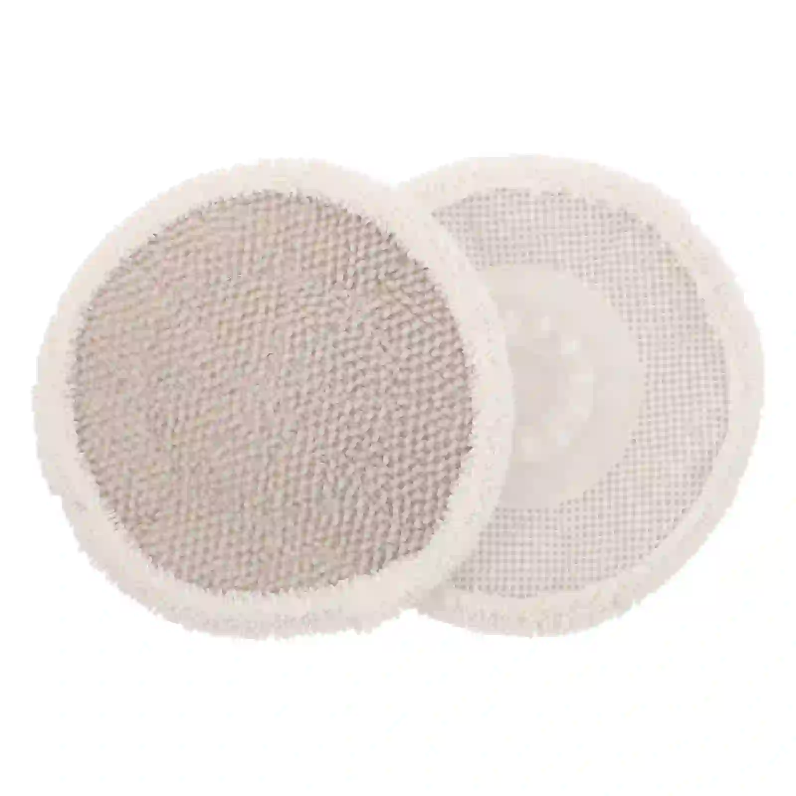 MOKKHNB Round Steam Mop Replacement Pads, Grey Cotton, 2Pcs