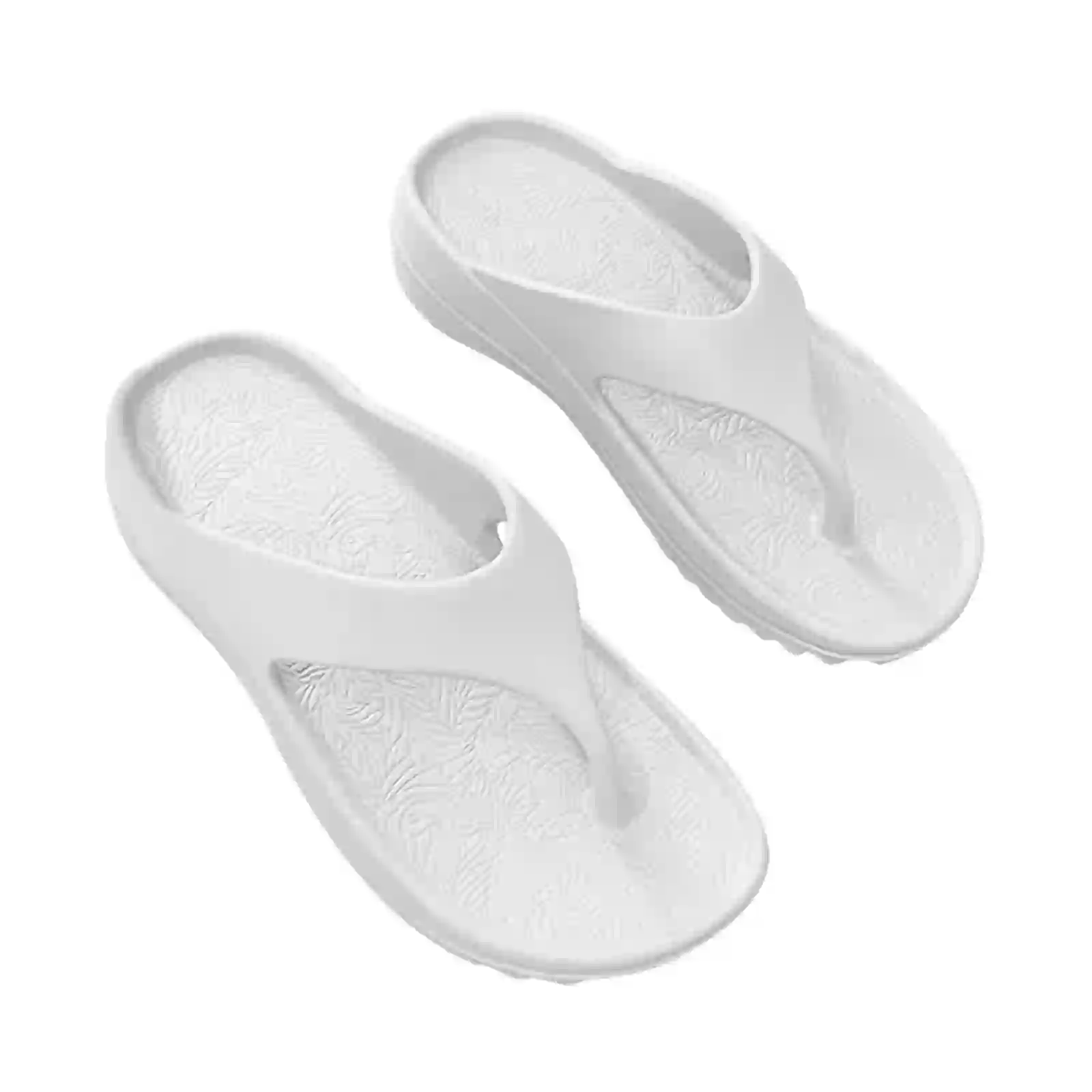 Womens Fashion Flip Flops Slides Comfort Orthotic Arch, White 7