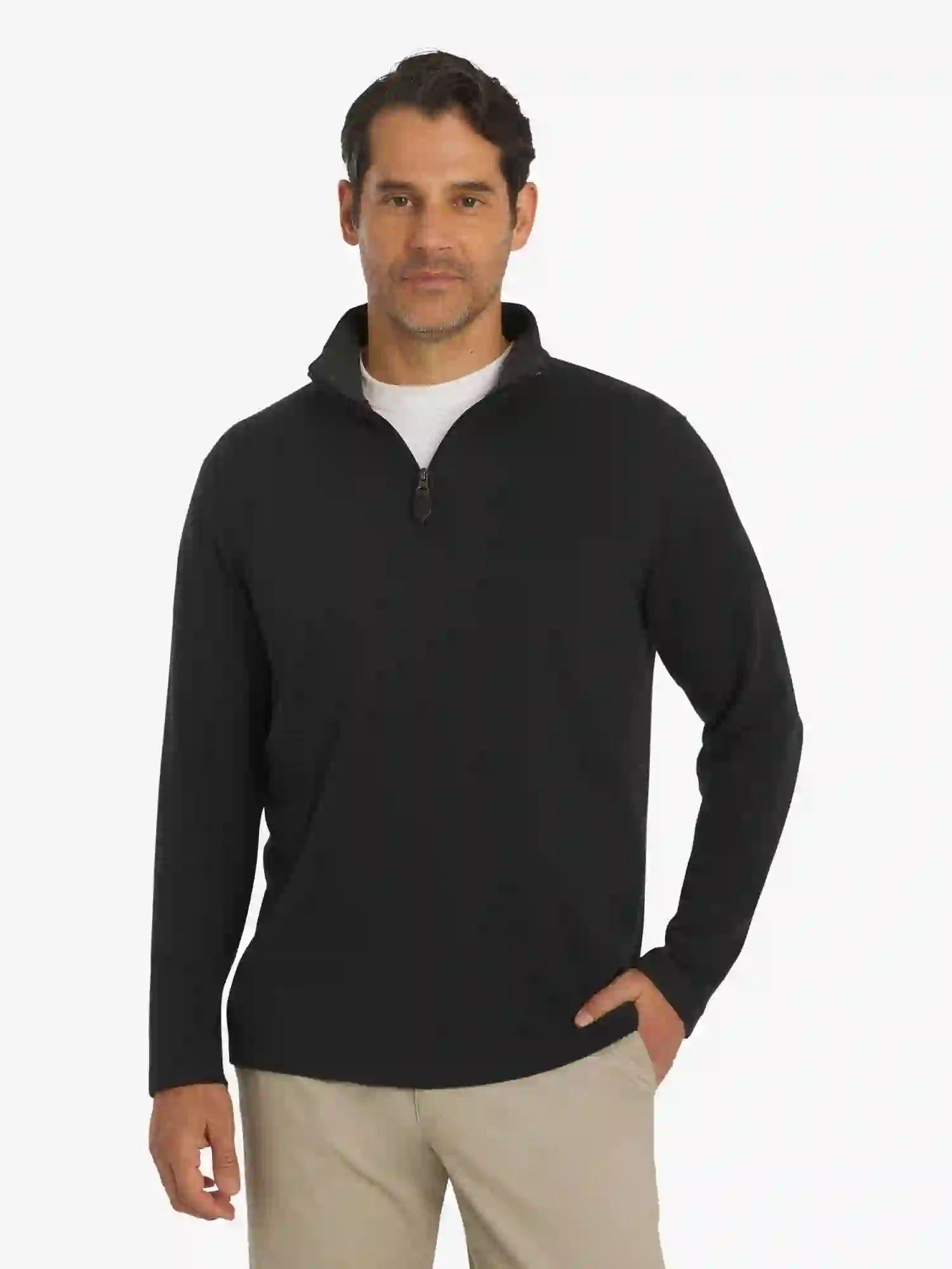 Chaps Men's & Big Men's Woodland Quarter Zip Sweater, Sizes S-2XL