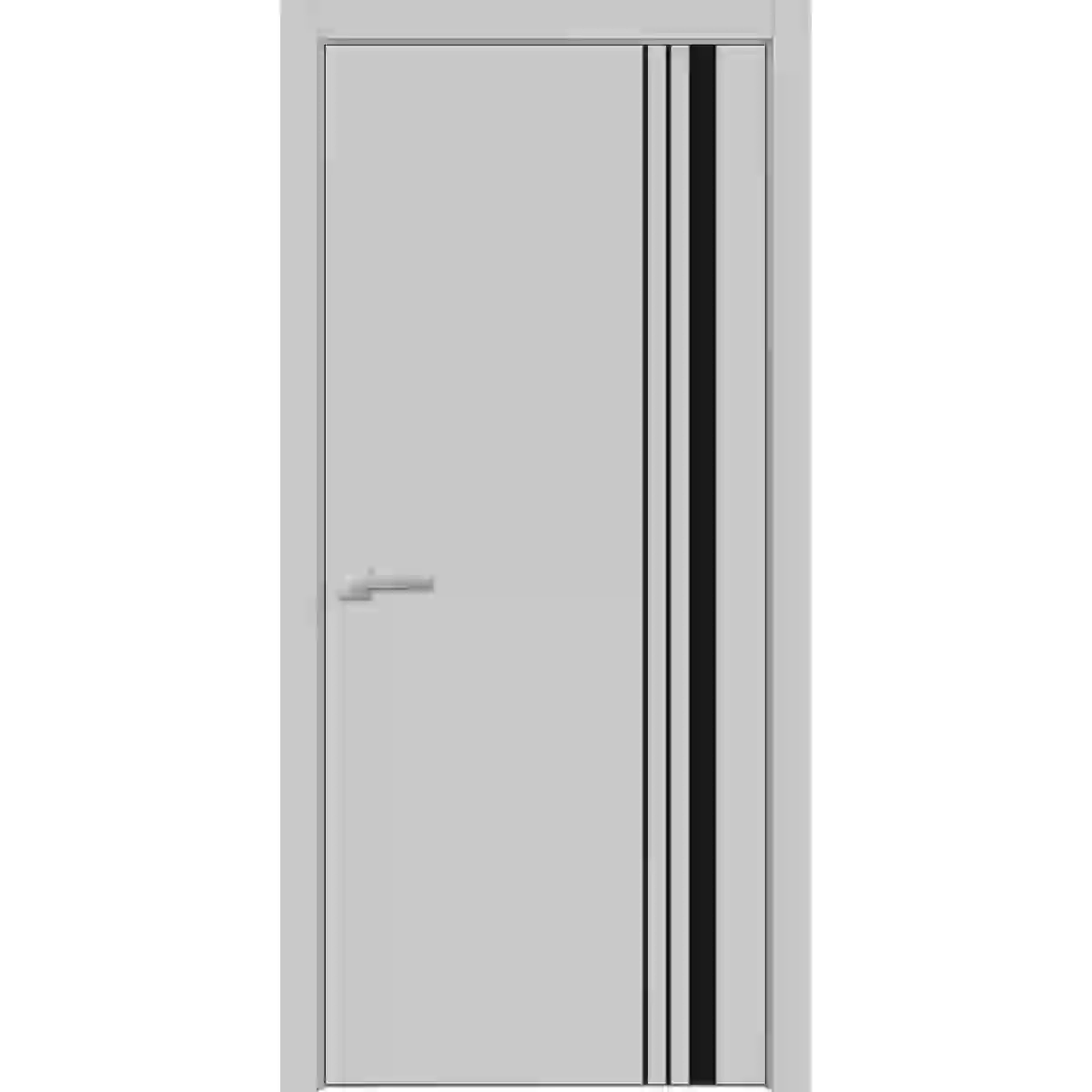 Modern Wood Interior Door with Hardware Planum 0011 Matte Grey
