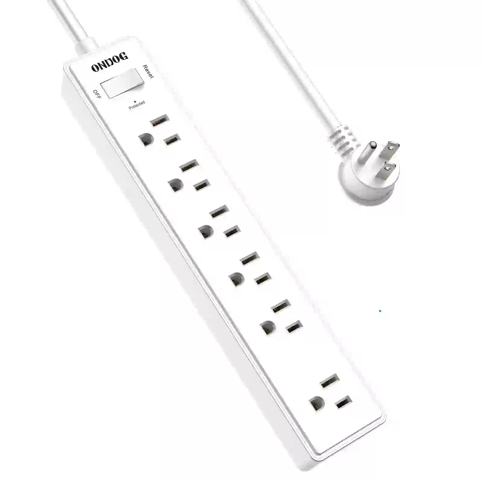 ONDOG Power Strip Surge Protector, 1680 Joules, ETL Listed, White
