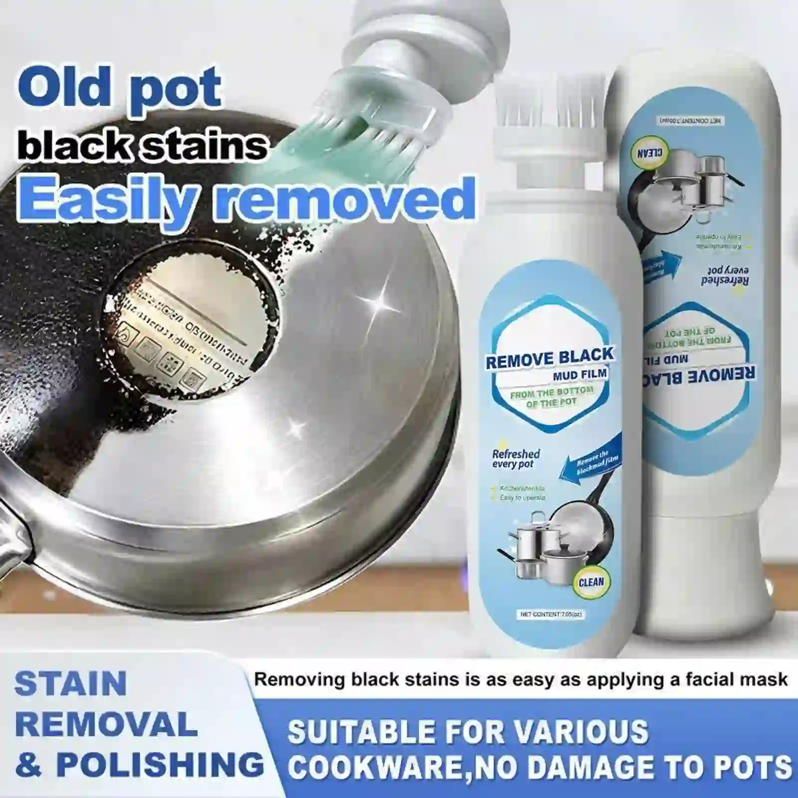 Remove Black Stain Remover for Pots & Pans