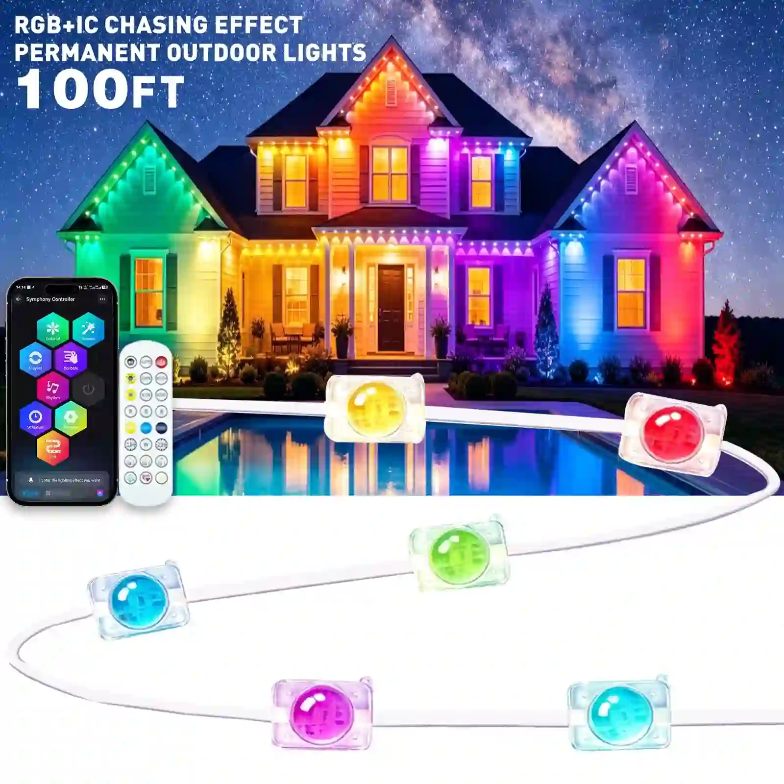 Permanent Outdoor Lights Christmas