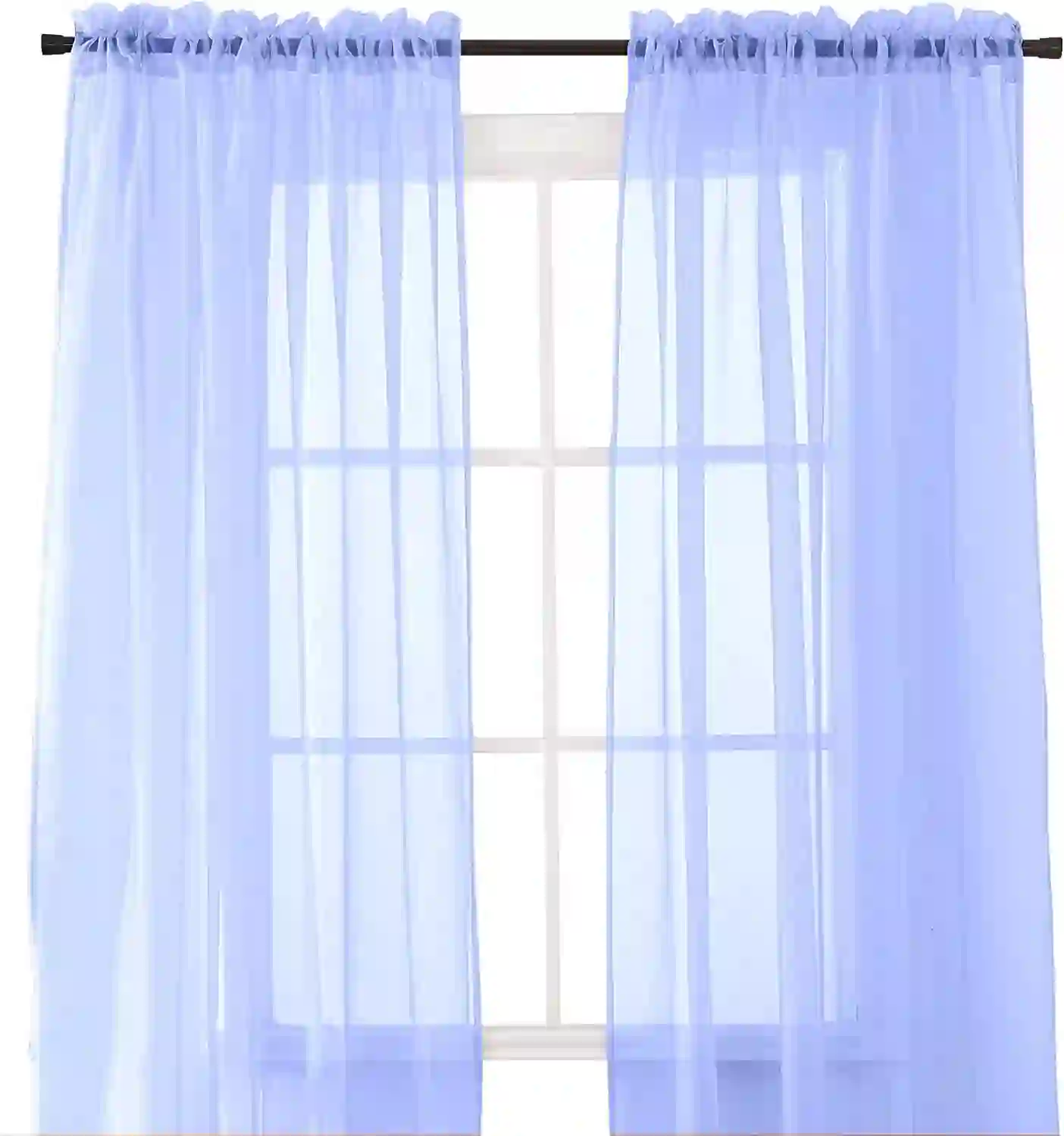 Semi-Sheer Window Treatment, 60" X 84", Lavender