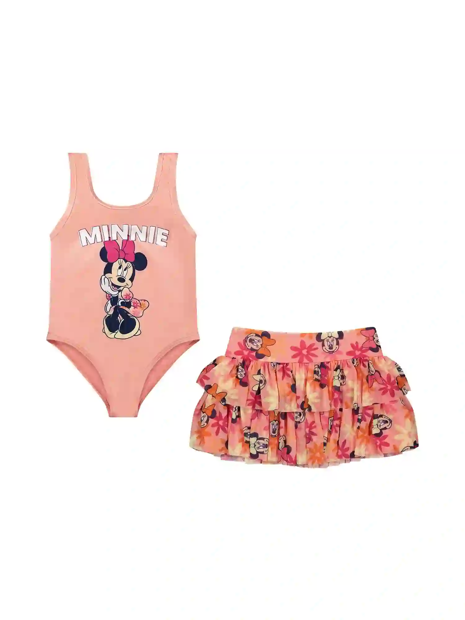 Character Toddler Girl One- Piece Swimsuit and Skirt Set