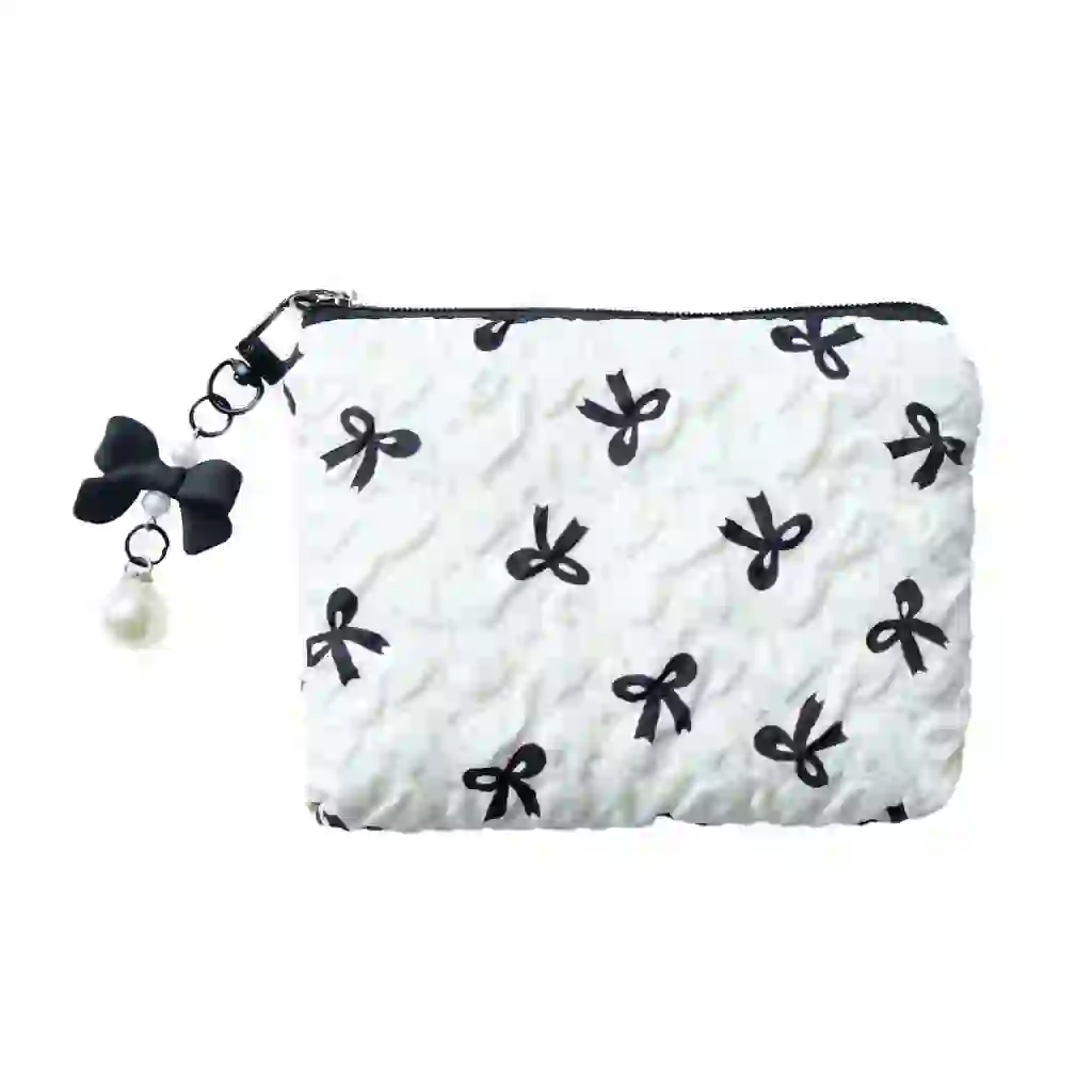 Bows Toiletry Bag Large Capacity Makeup Bag Aesthetic Cosmetic