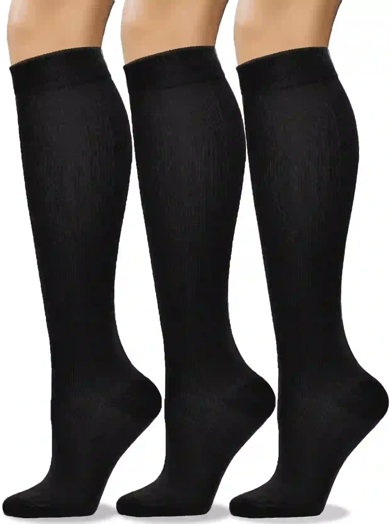 SOMER 3 Pairs Socks for Women & Men Knee High Socks is, Black