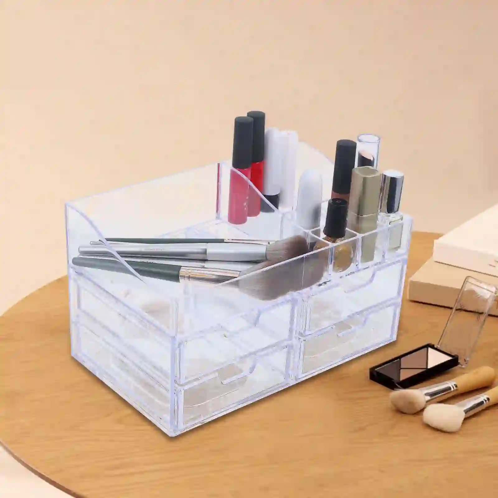 HAMPPLIES Durable Transparent Makeup Organizer