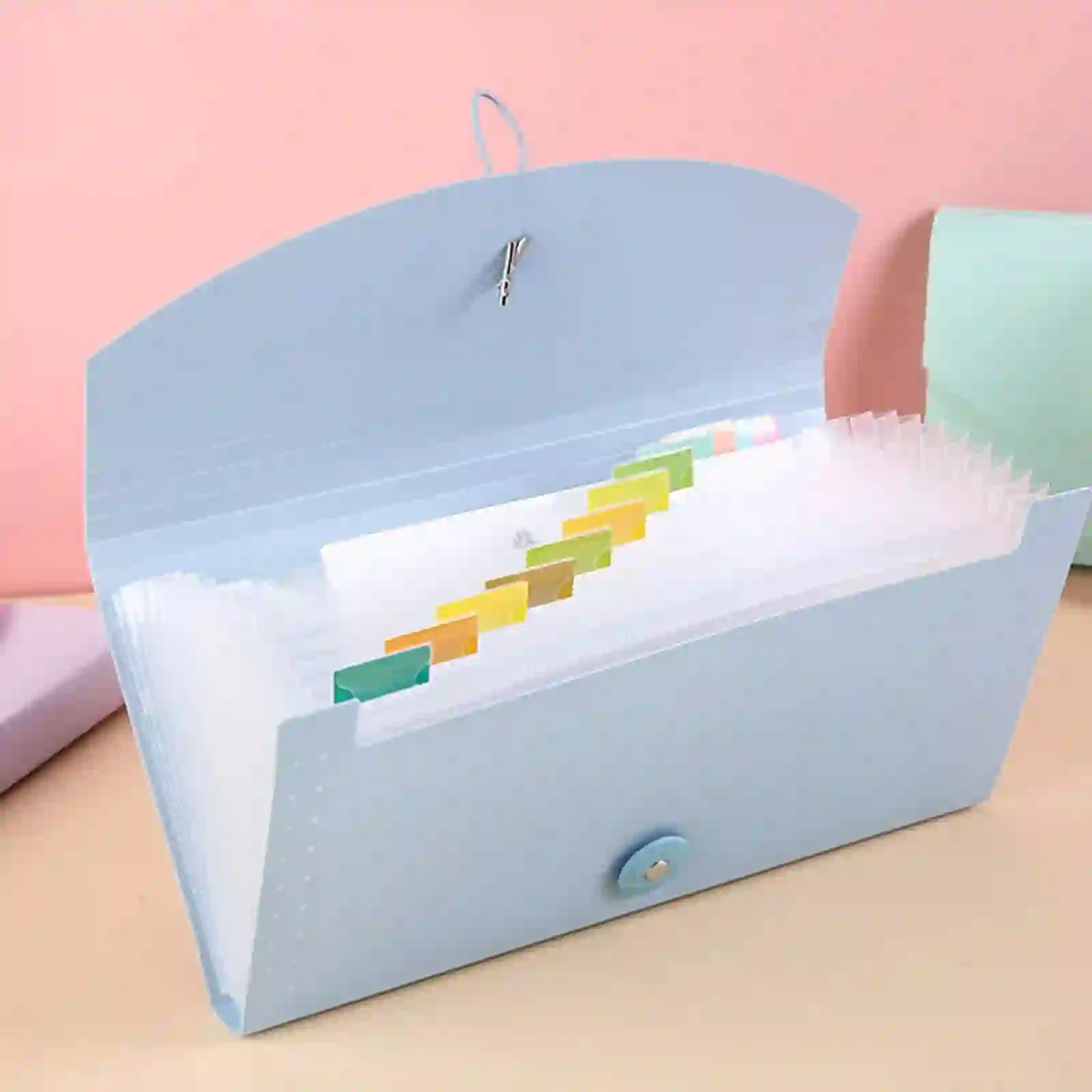 Mini Accordion Folder with 13 Pockets