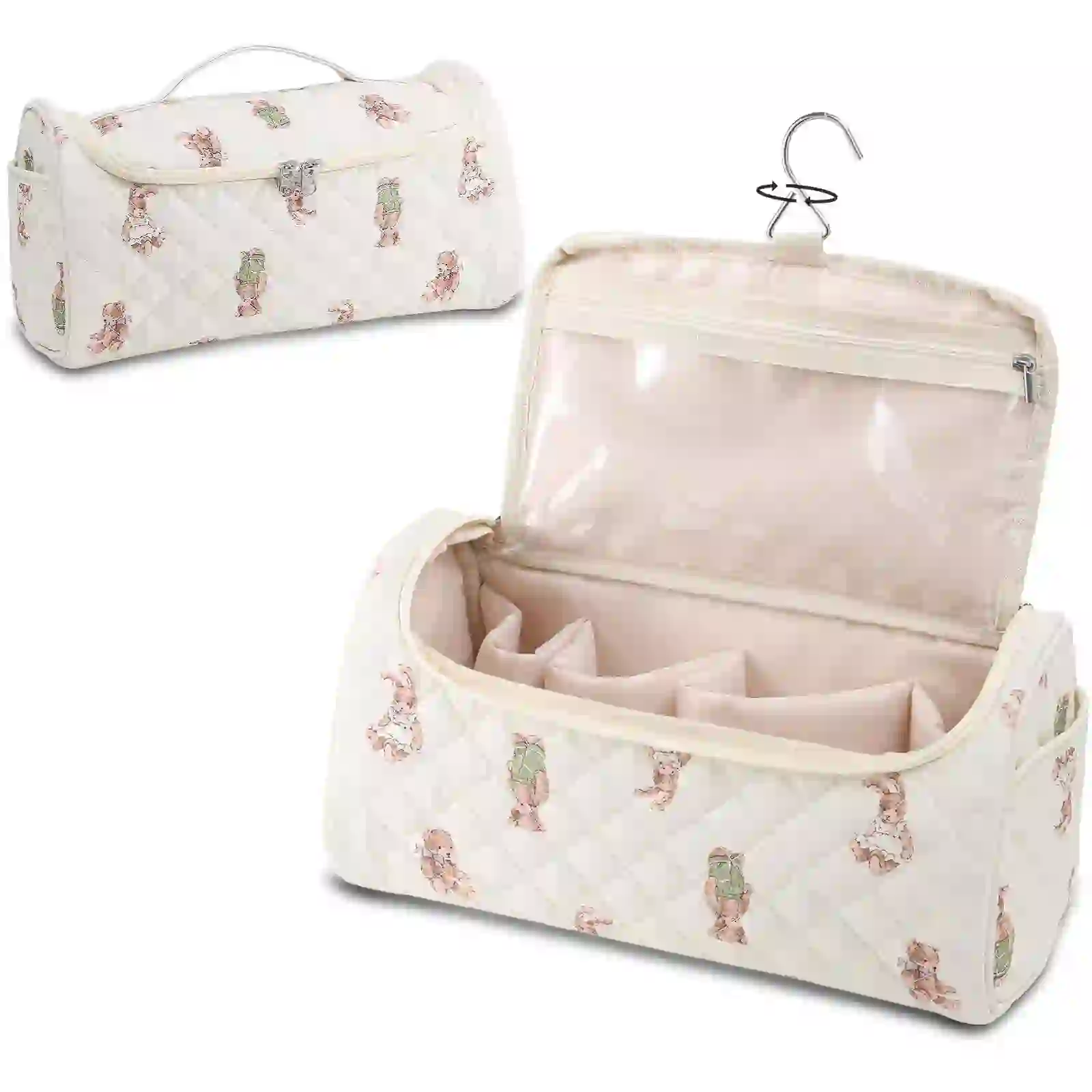 Soda Candy Quilted Hair Tools Travel Bag Cotton Cosmetics