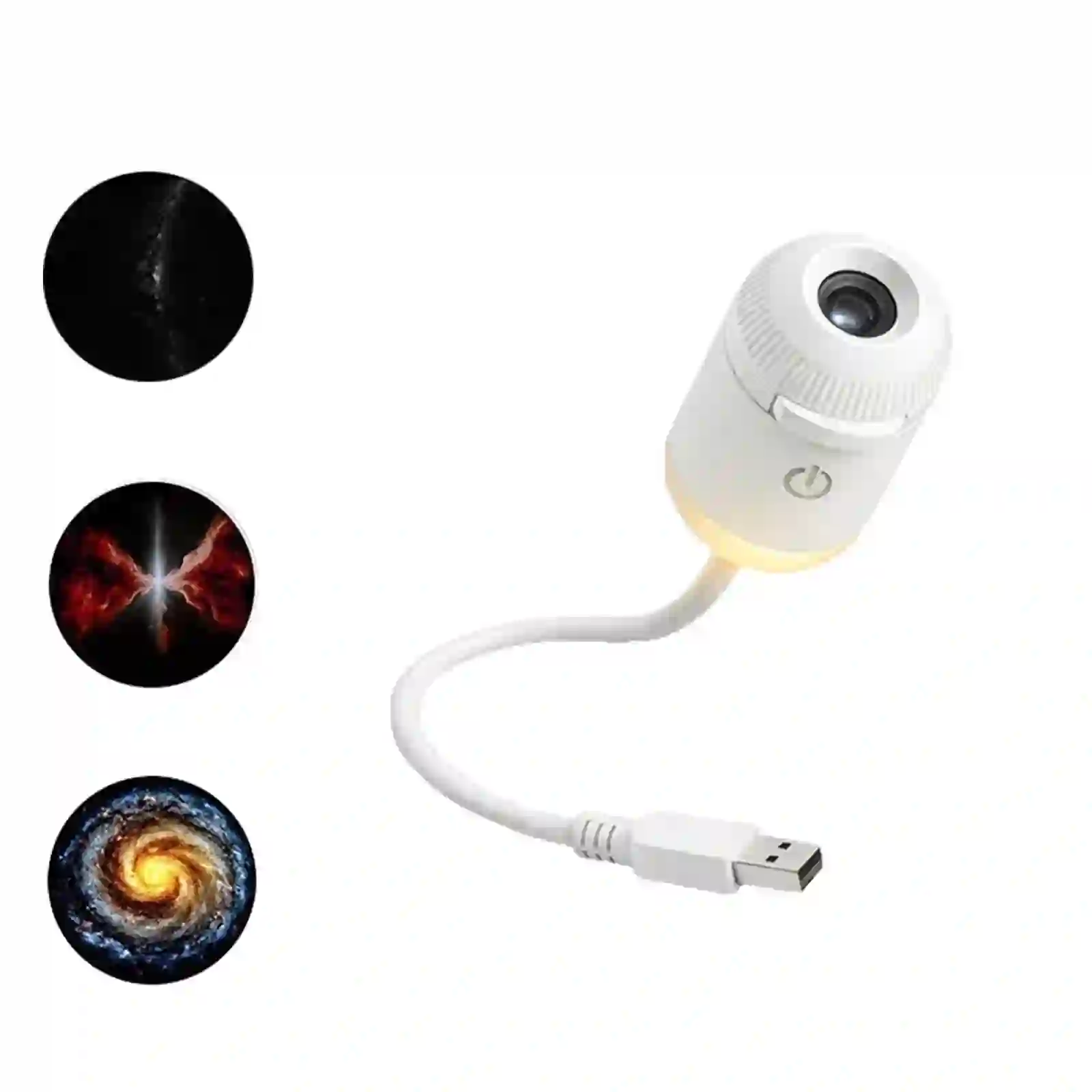 2-in-1 Galaxy Projector Night Light, USB Star Projector, with 3