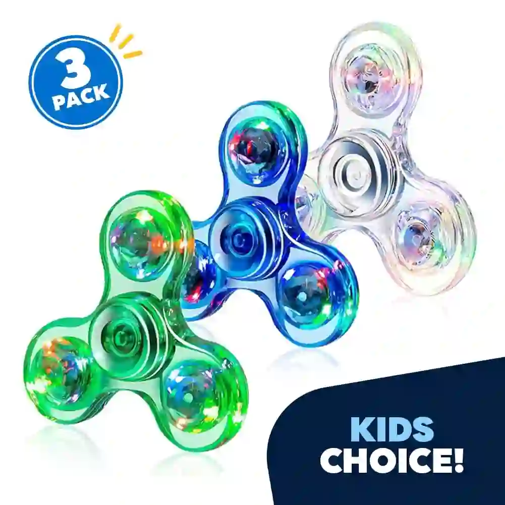 Jeexi LED Light Fidget Spinner – 3 Pack