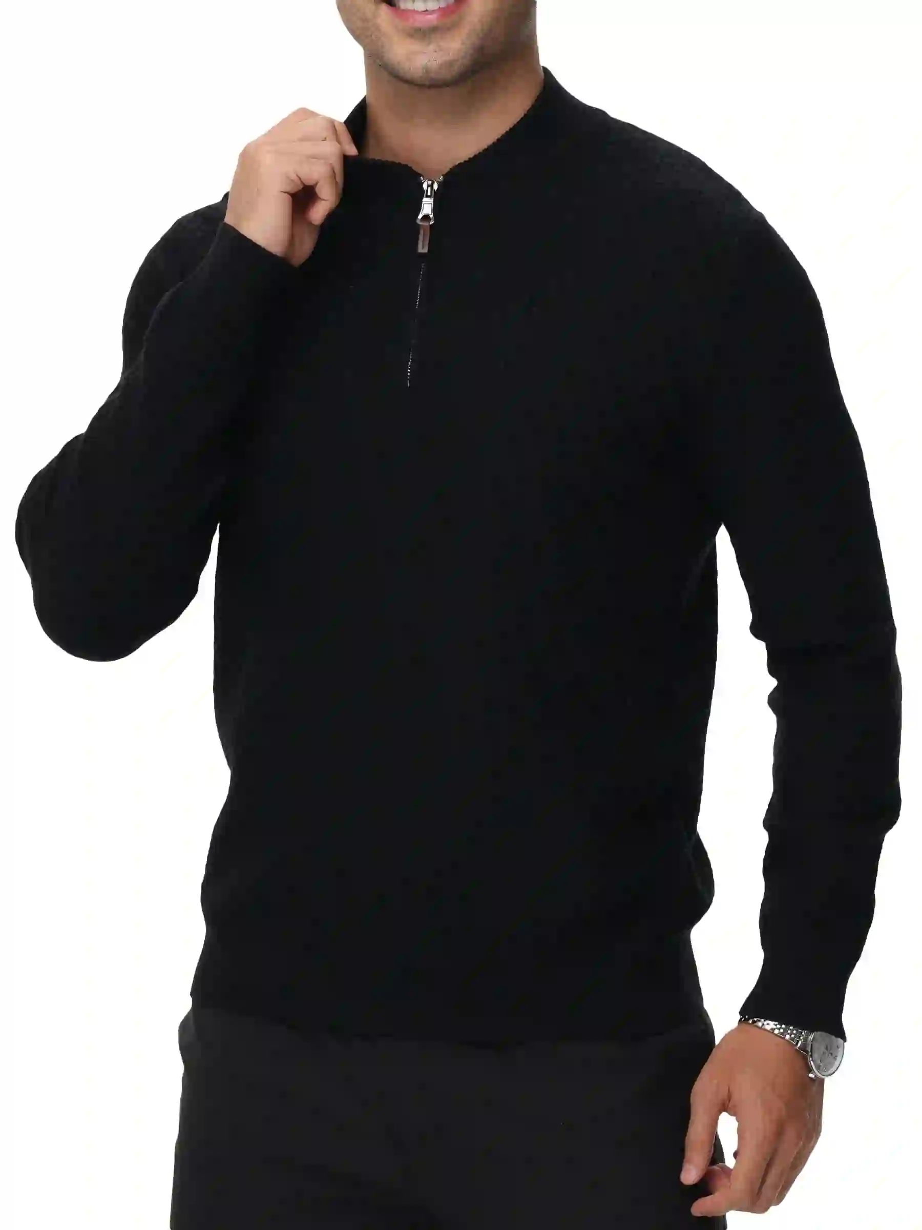 Weilanxin Men's Lightweight Sweater Quarter Zipper Pullover