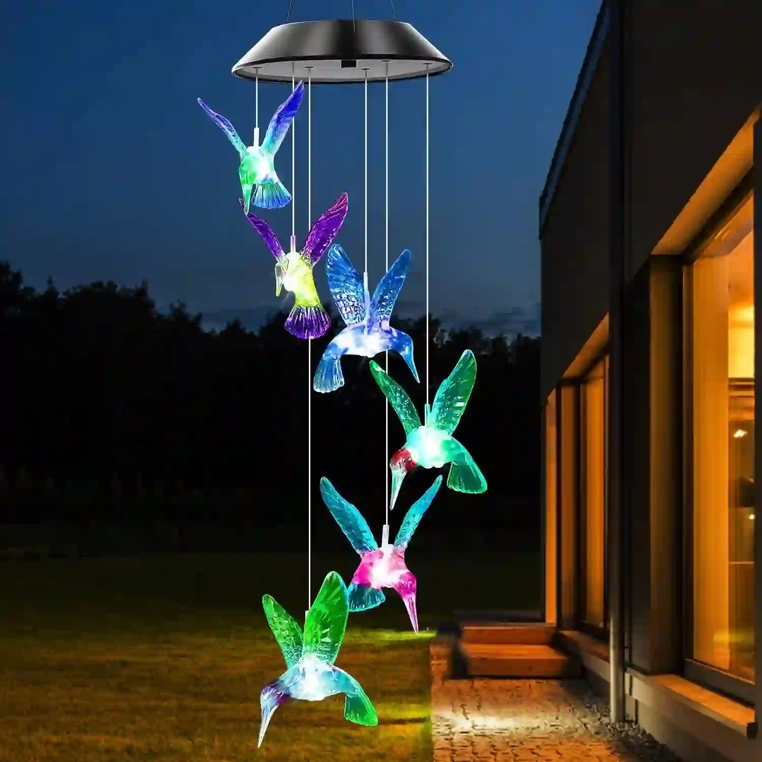 Rirool Solar Hummingbird Wind Chime