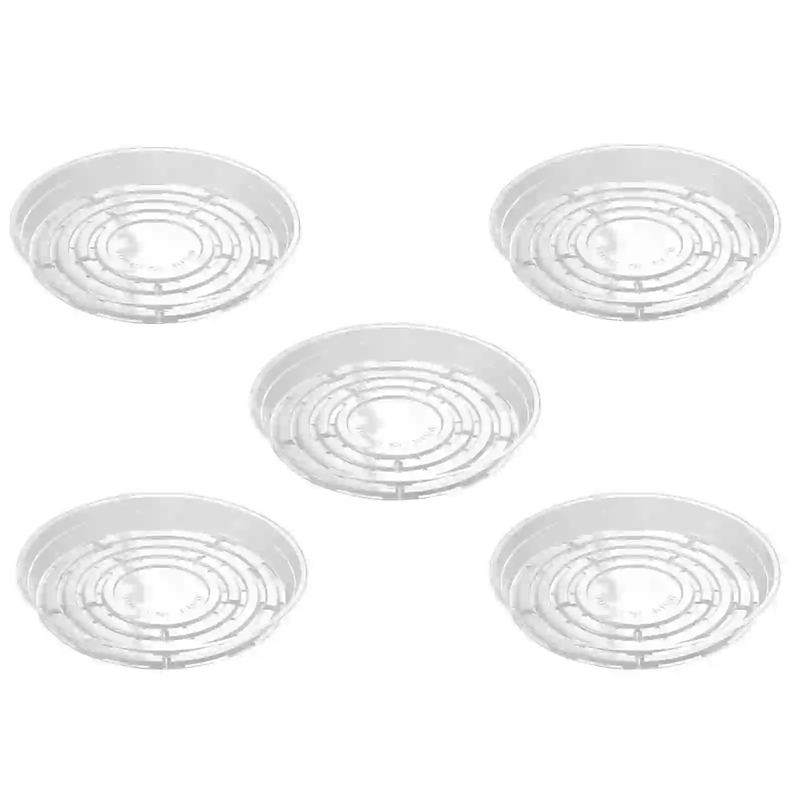 Luluganb 5-Pcs Plant Pot Saucers, Clear(6")