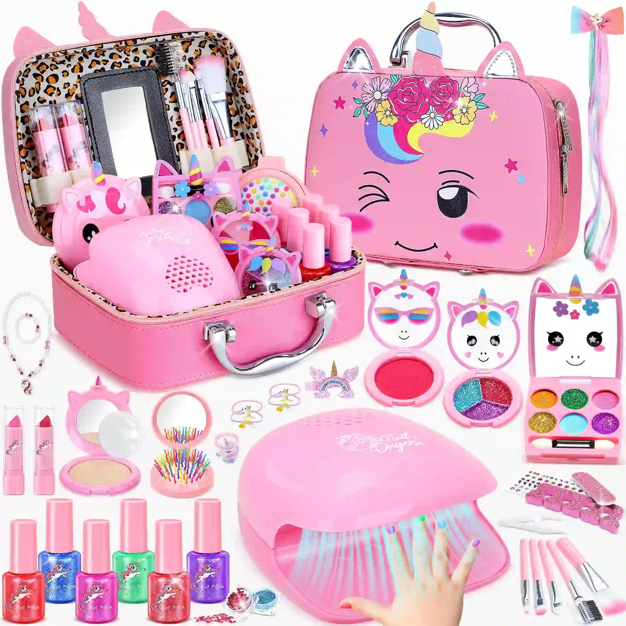 AAGILA 2 In 1 Kids Makeup Girls Toys & Kids Nail Polish Set