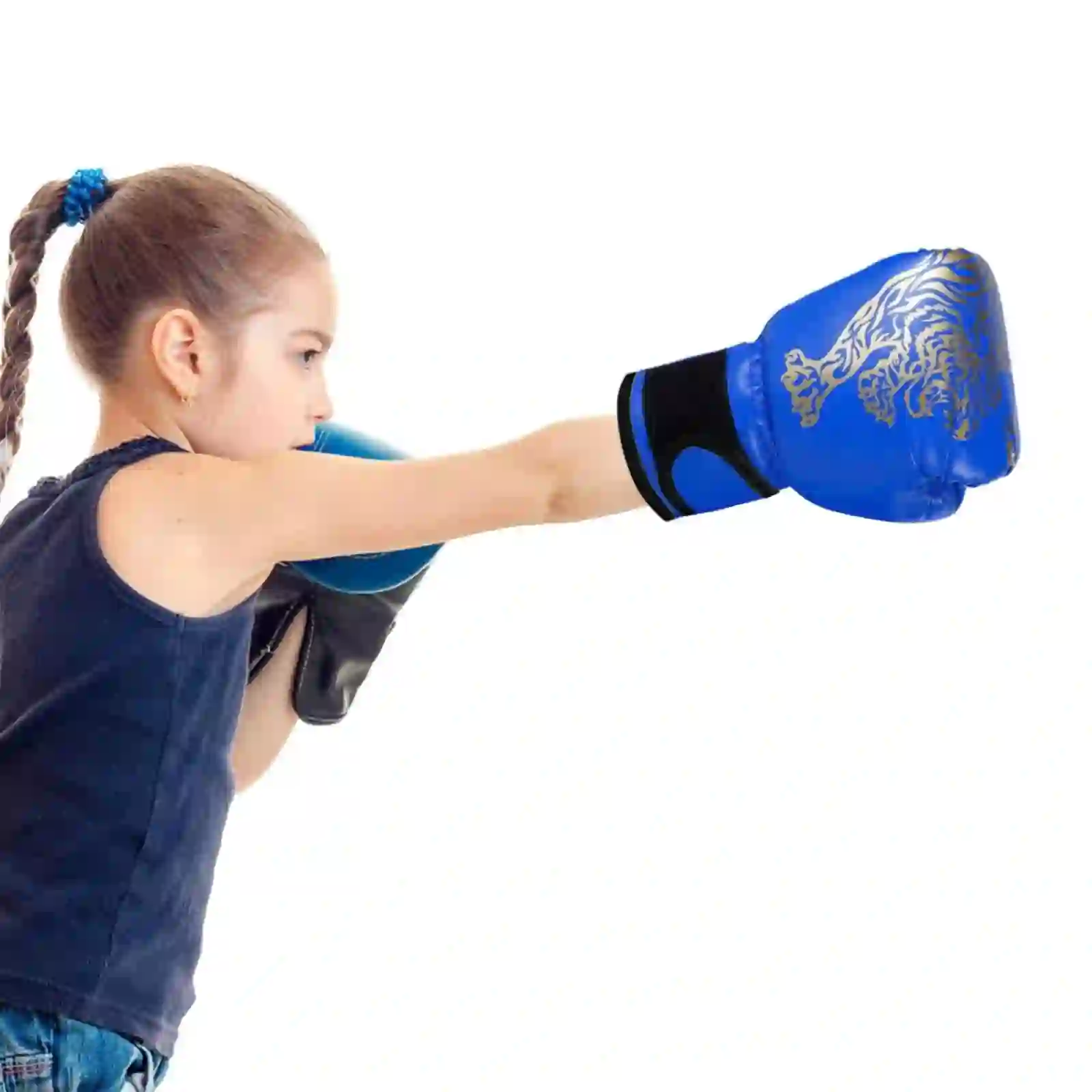 Kids Boxing Gloves Set for 4-12 Ages Kids Boys and Girls Pu Tiger