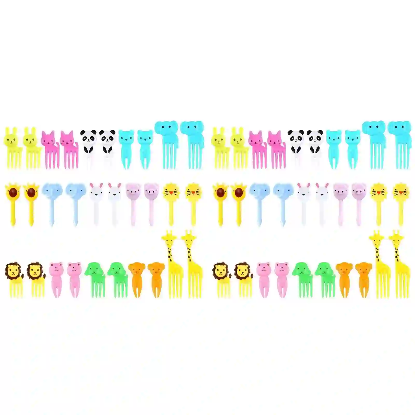 2 Pack 60Pcs Animal Food Picks for Kids, Cute Toddler Food Picks