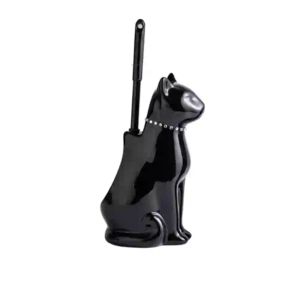 Ceramic Cats Base Toilet Bowl Brush Soft Bristles Toilets Brush