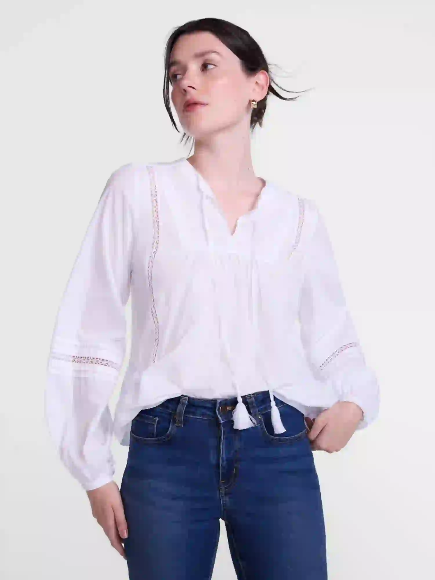 Scenario Women's and Women's Plus Embroidery Top, Sizes XS-4X