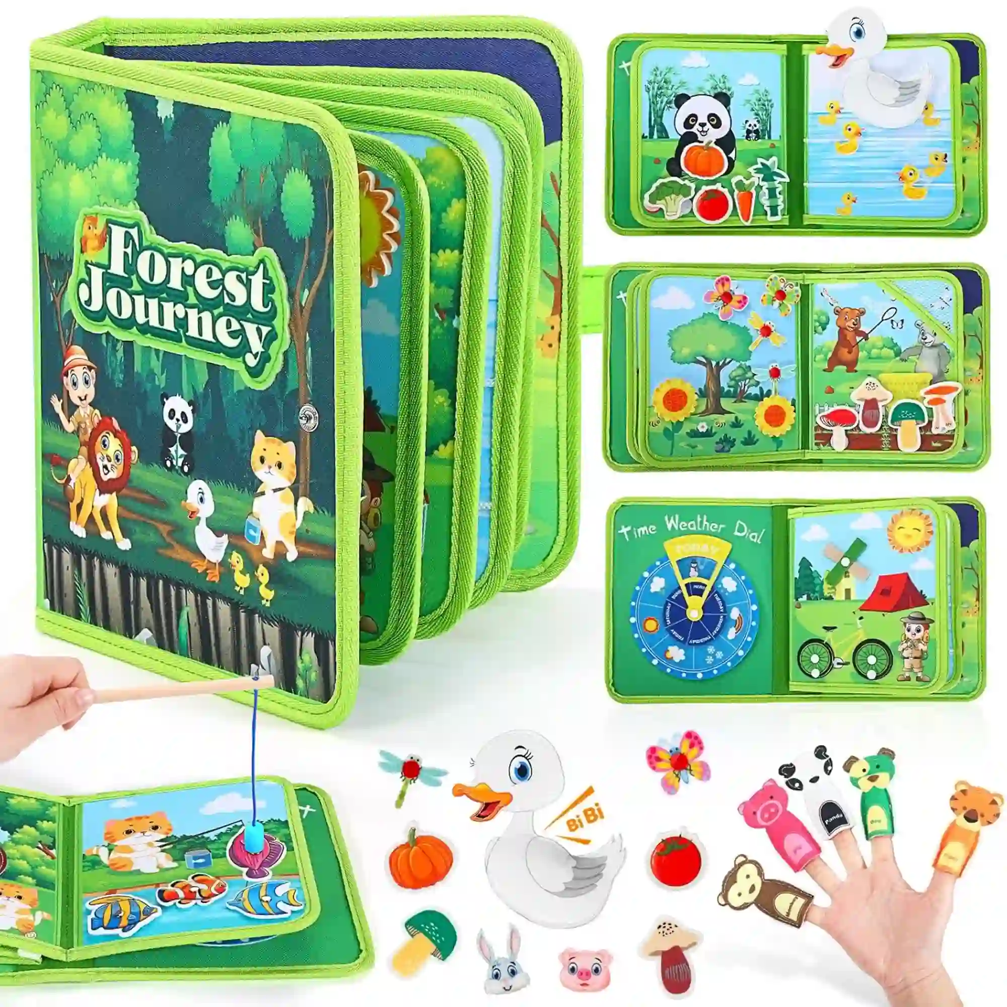 Flynow Busy Board Montessori Toy Forest Journey Busy Book