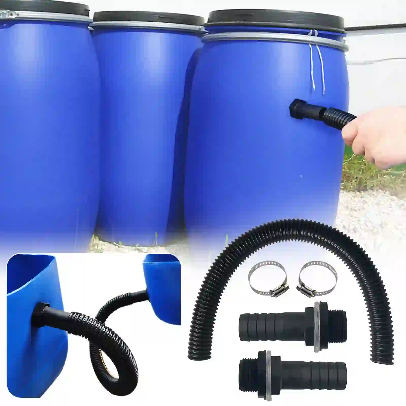 Rainwater Connection Kit for Rain Barrels – 1 Inch Outlet