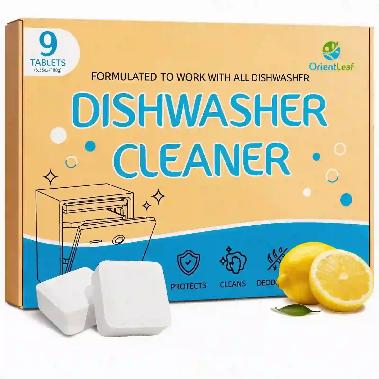 OrientLeaf 9 Dishwasher Cleaner Tablets