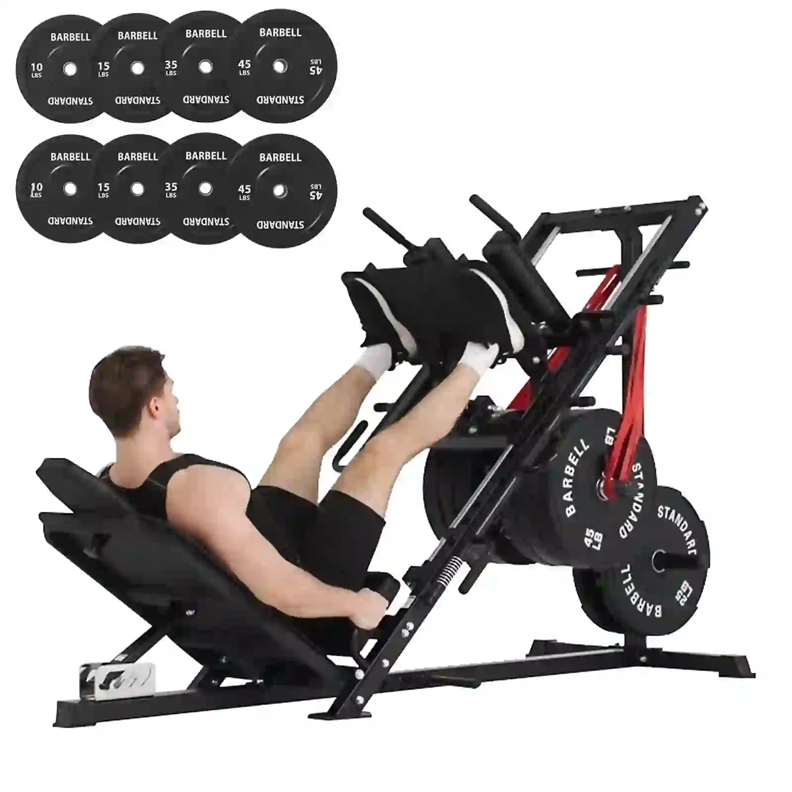 Syedee Multifunctional Leg Machine W/ Linear Bearing Hack Squat