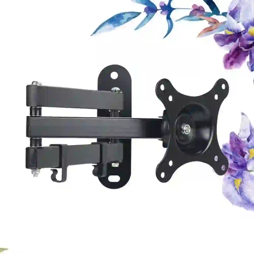 OFFIGAM Universal TV Wall Mount Bracket, Black, Space Saving
