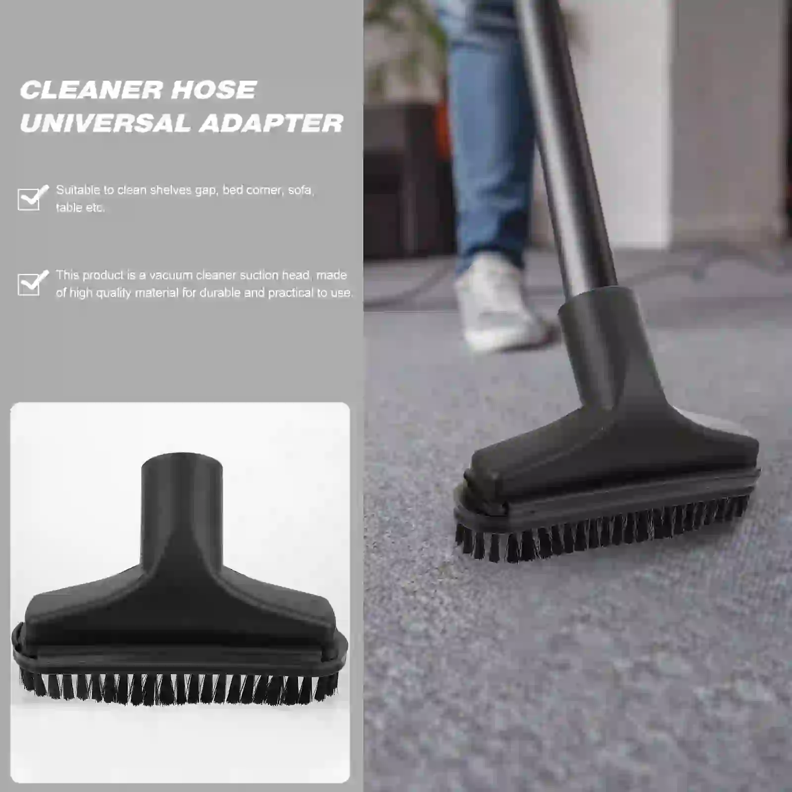 UPGRATOR Universal Vacuum Attachment, Flat Head, 2Pcs