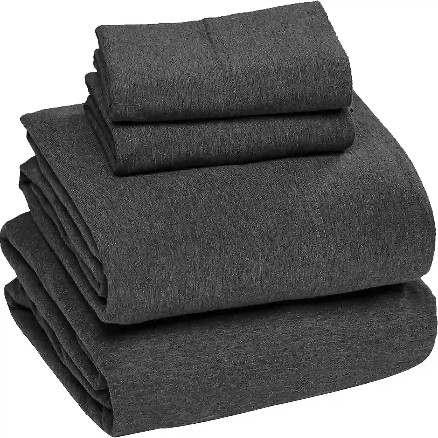 Sleepdown Jersey Knit Twin XL Sheets 3pc, Charcoal