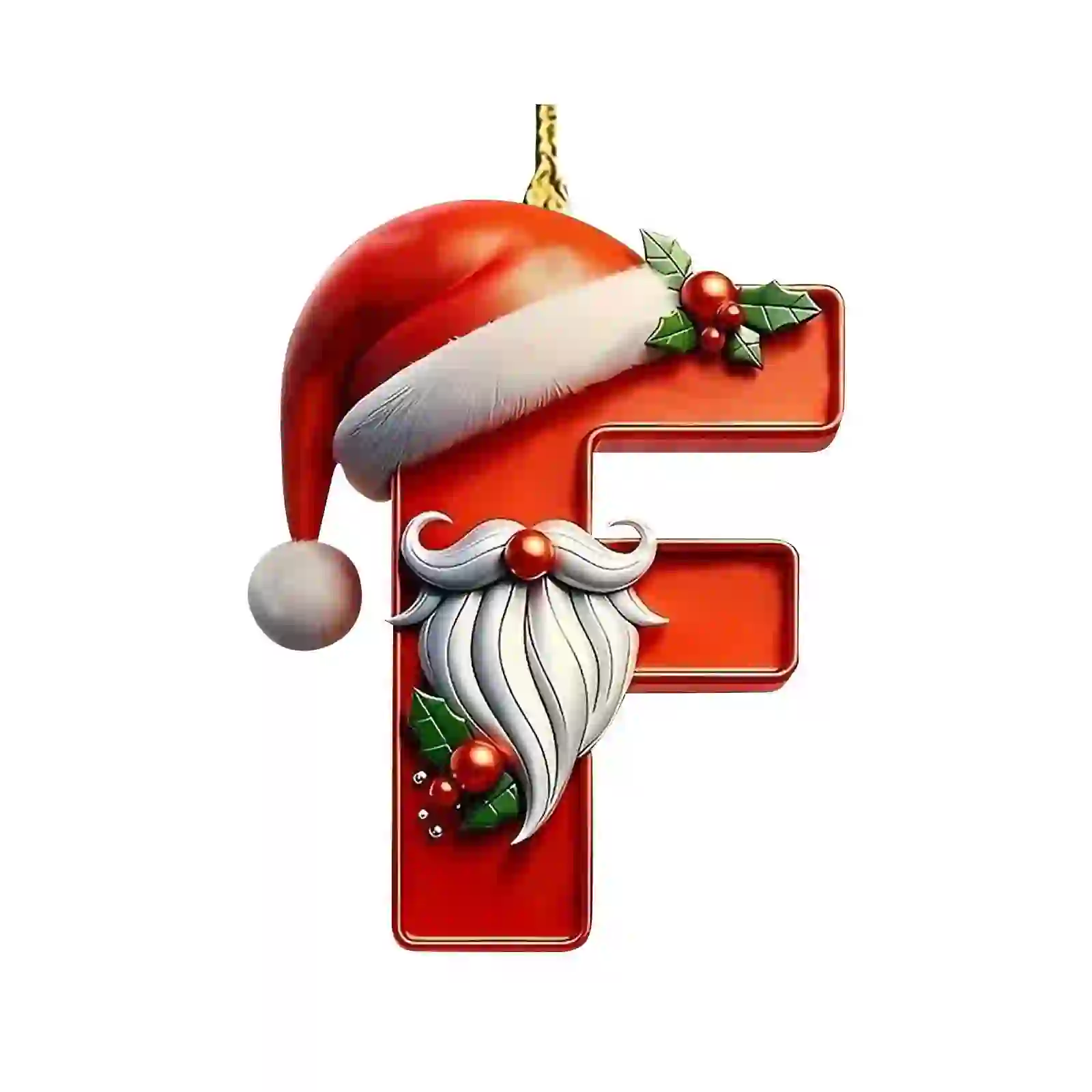 Yulier 26 Initial Letter Christmas Ornaments